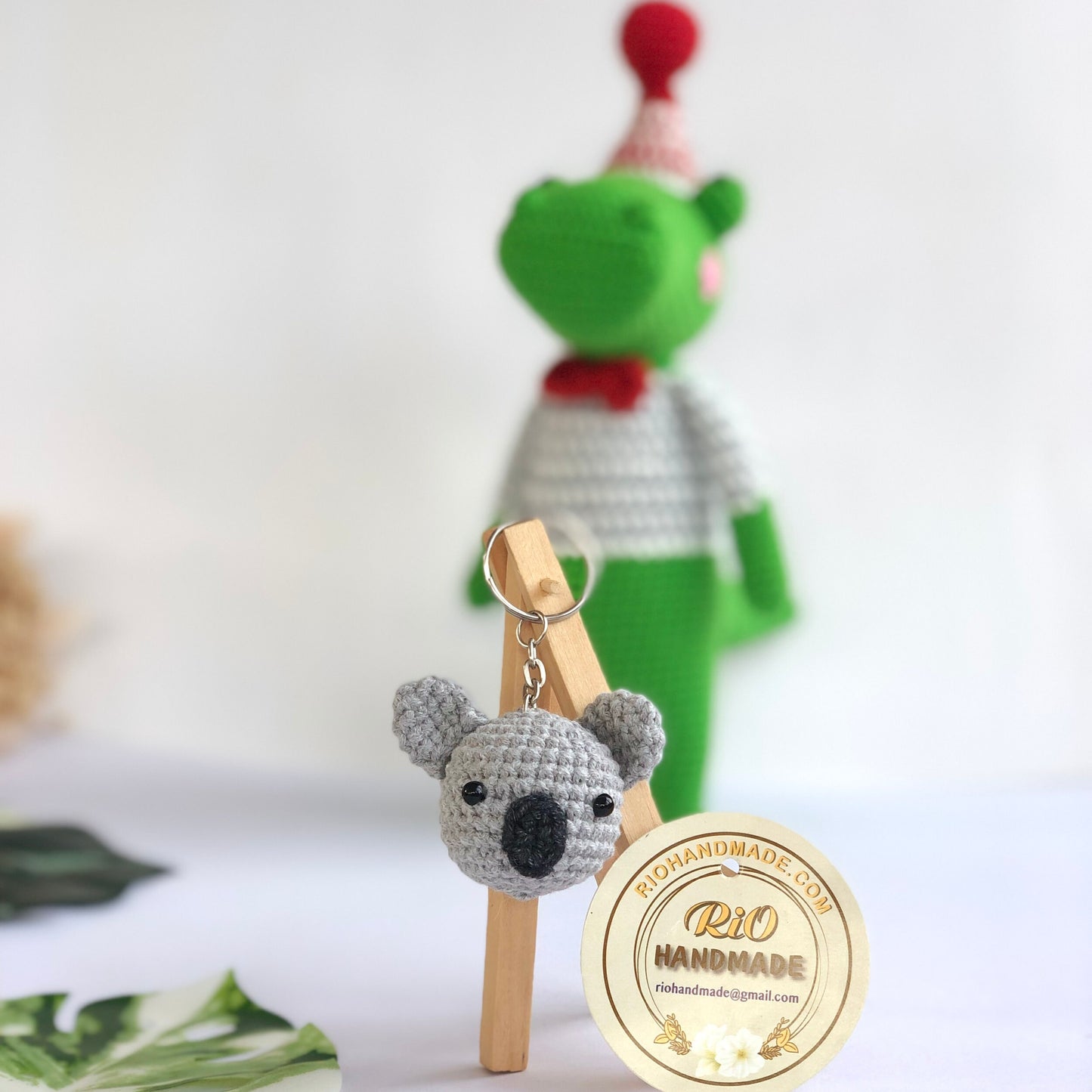 Handmade koala crochet keychain, Cute koala keychain, amigurumi, plushie toy, gift