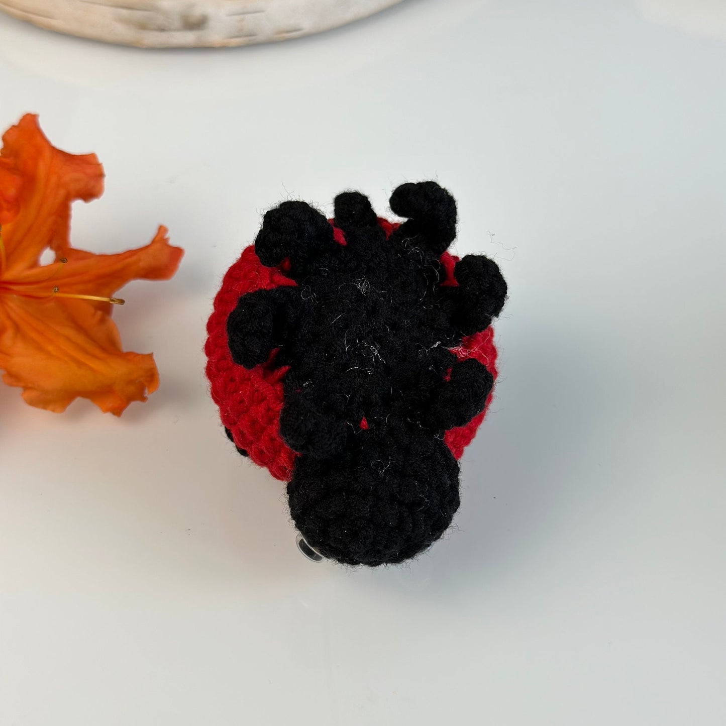 Rio Handmade Ladybug crochet keychain, mirror charm, crochet ladybug, amigurumi, cute toy, gift