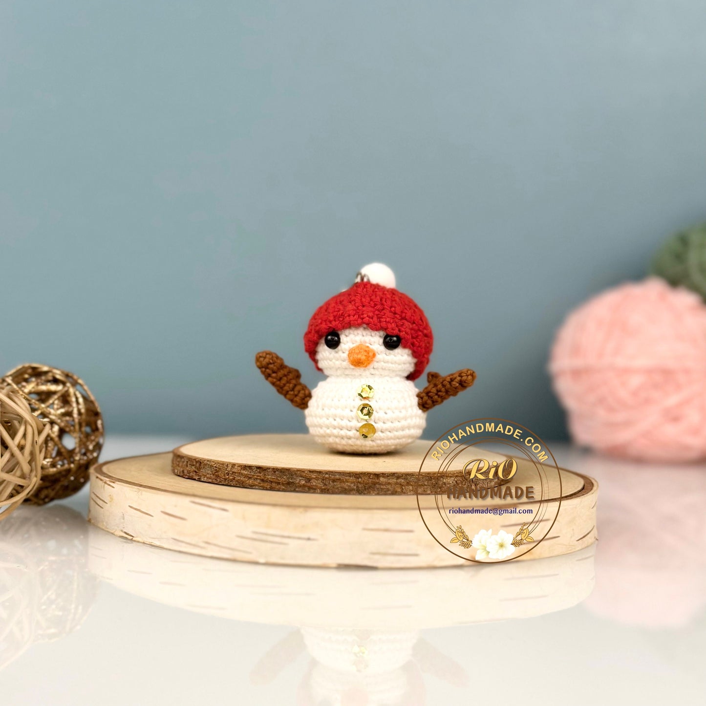 Crochet Snowman, Amigurumi Snowman, Christmas Decore , Christmas Gift, Snowman With Hat, Snowman Keychain