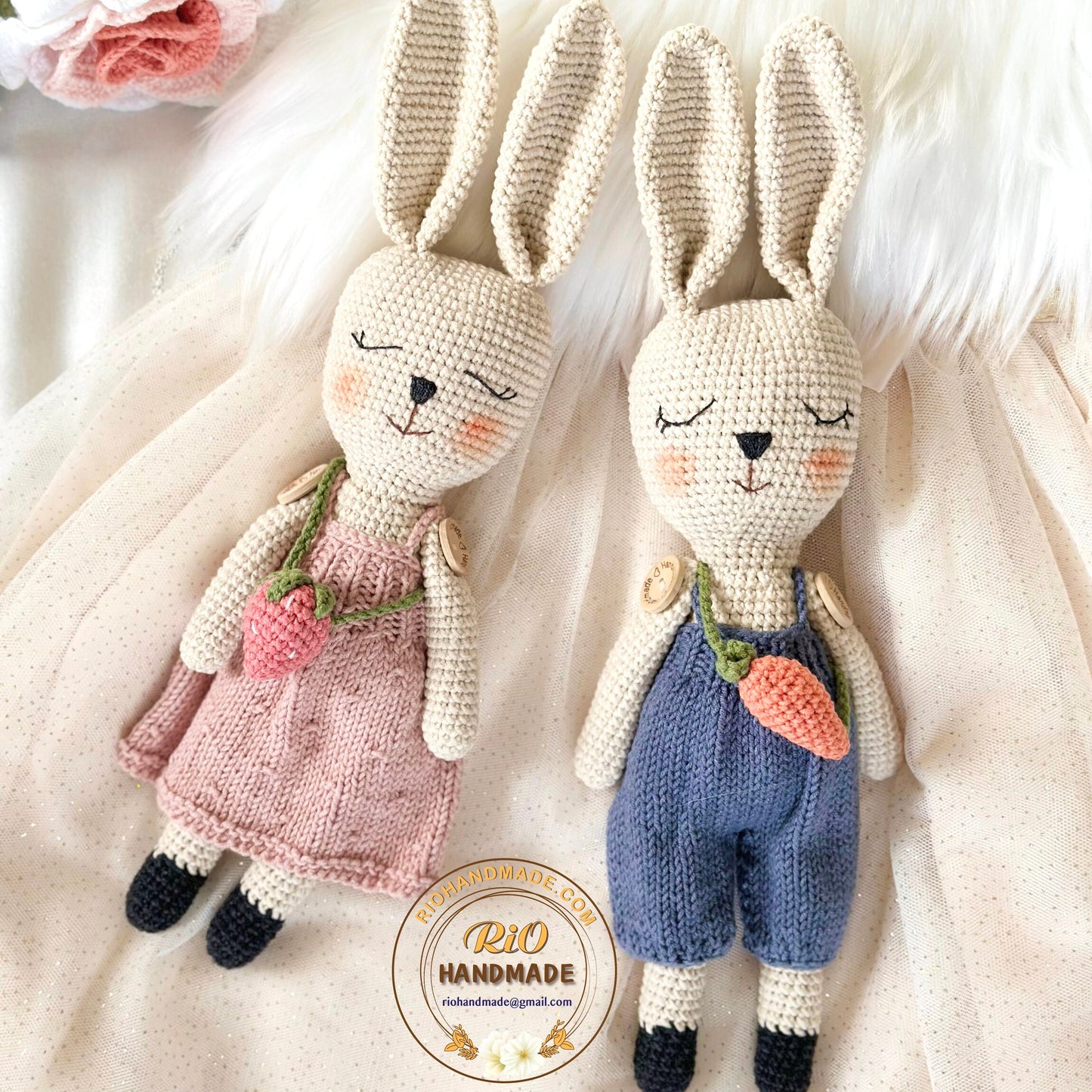 Ready To Ship, Handmade bunny crochet, amigurumi bunny plushie, cute stuffed, soft toy for baby, toddler, adult hobby, Baby shower gift