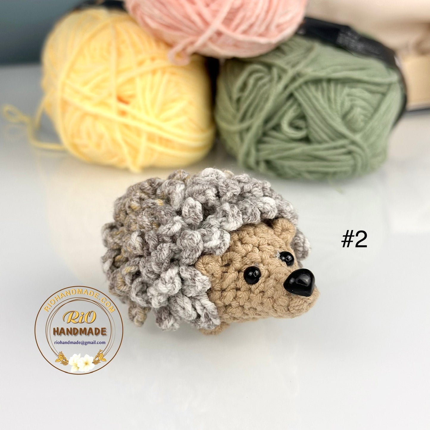 Ready To Ship, Rio Handmade Hedgehog Crochet Keychain, Amigurumi Hedgehog, Cute Gift, Crochet Car Hanging, Crochet Car Accessories