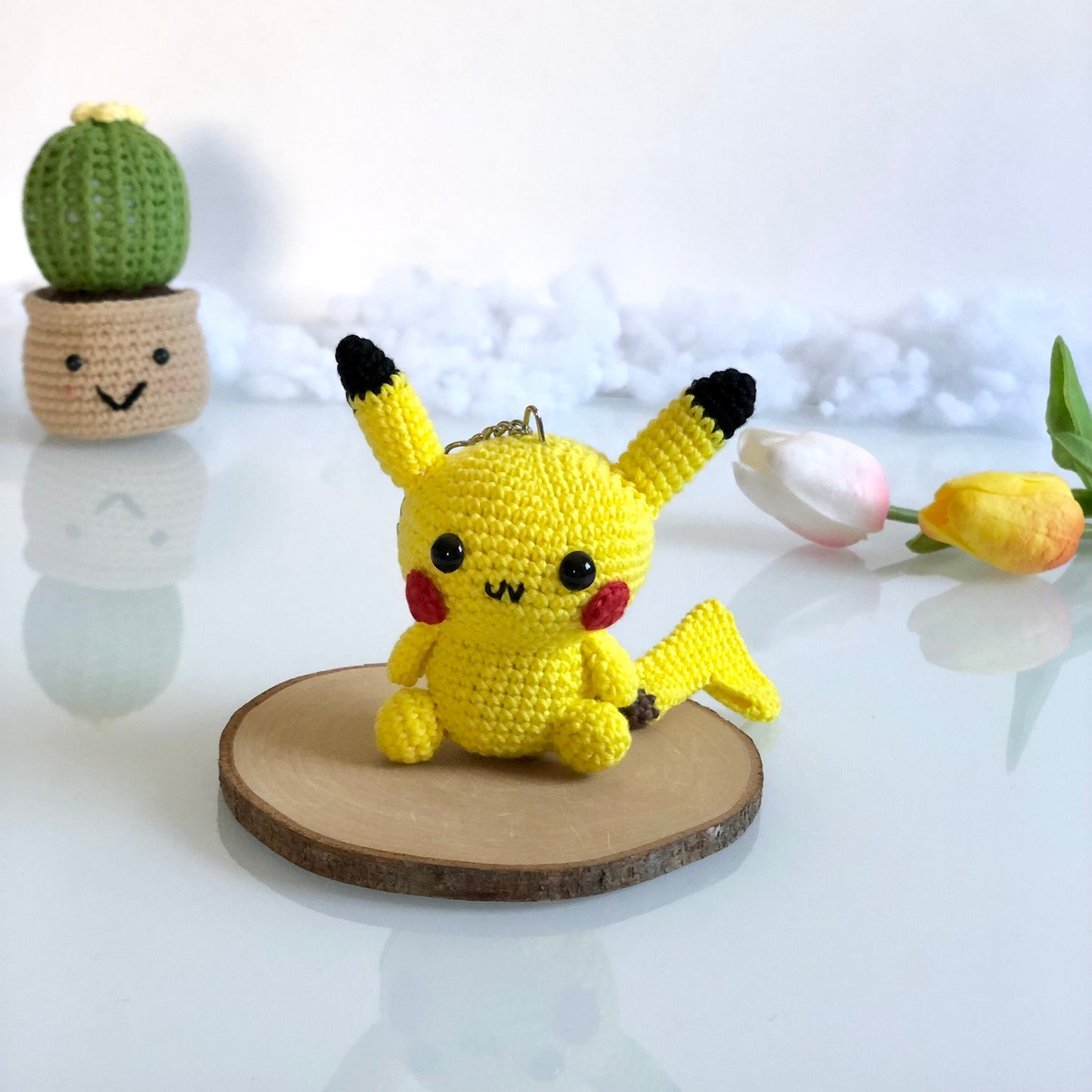 Handmade Crochet Keychain, Amigurumi Animal, Gift for Kids, Car Charm, Gift for Adults