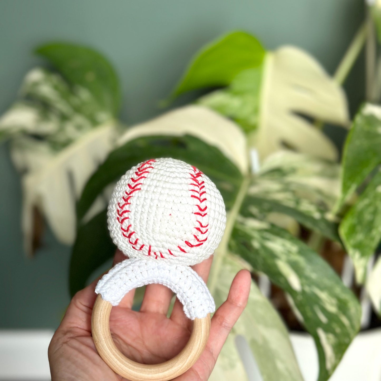 Baby Gift, Baby Rattle Baseball, Gift For Baby, Crochet Baseball, Sport Toy, Sport Baby Shower