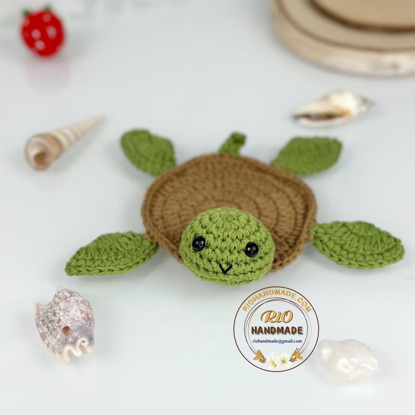 Ready To Ship, Rio Handmade Crochet Coaster, Crochet Turtle Coaster, Mug Rug, Housewarming Gift, Home Decor, Gift For Teacher