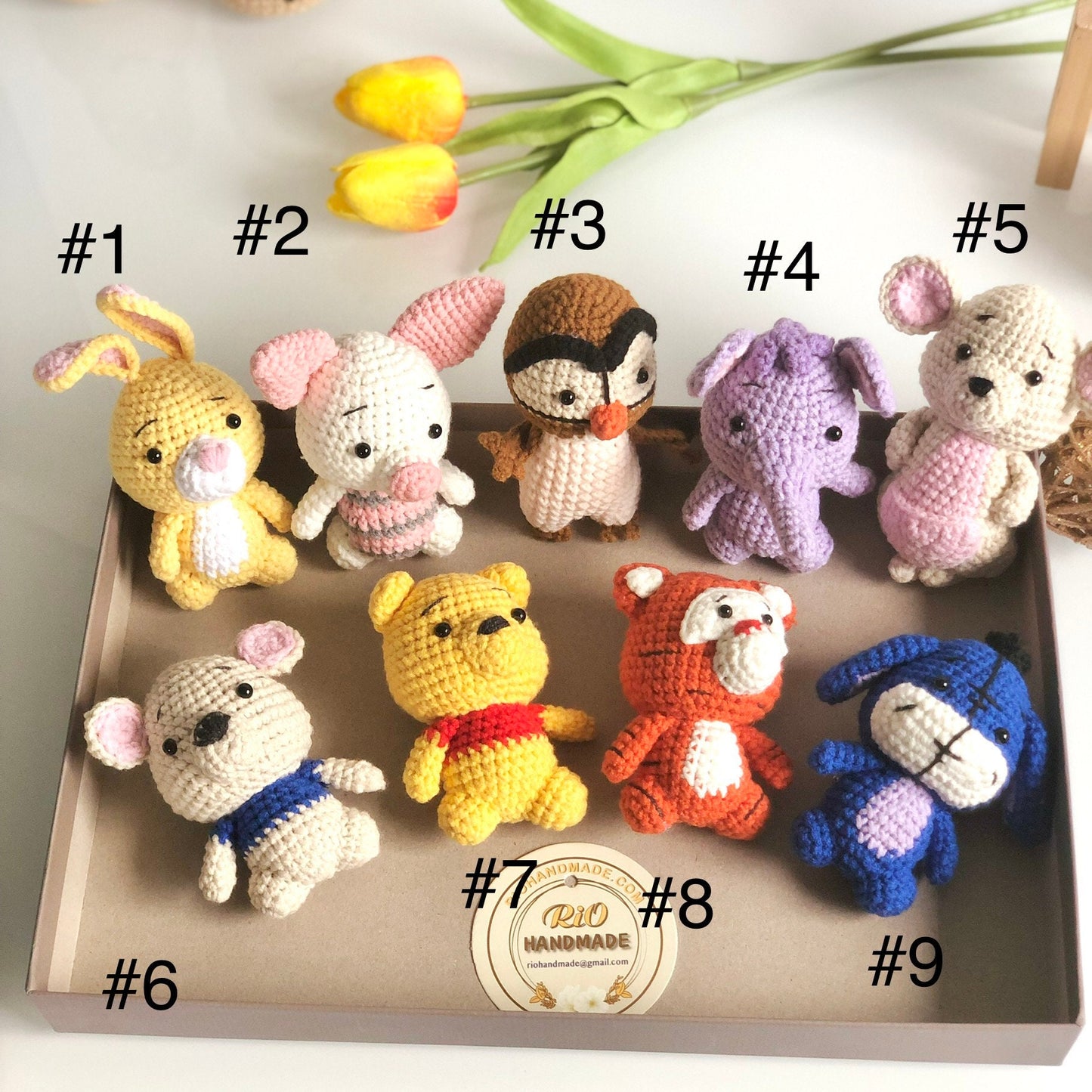 Handmade yarn cotton Winnie the Pooh inspired crochet, crochet animal keychain, amigurumi stuffed, cute, toy for toddler, kid, adult hobby,