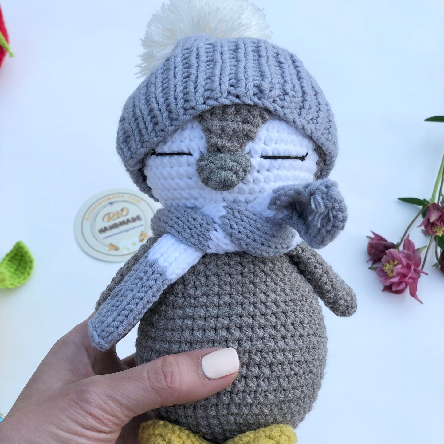 Handmade penguin, crochet penguin, amigurumi, cute, soft toy for baby, toddler, kid, adult hobby