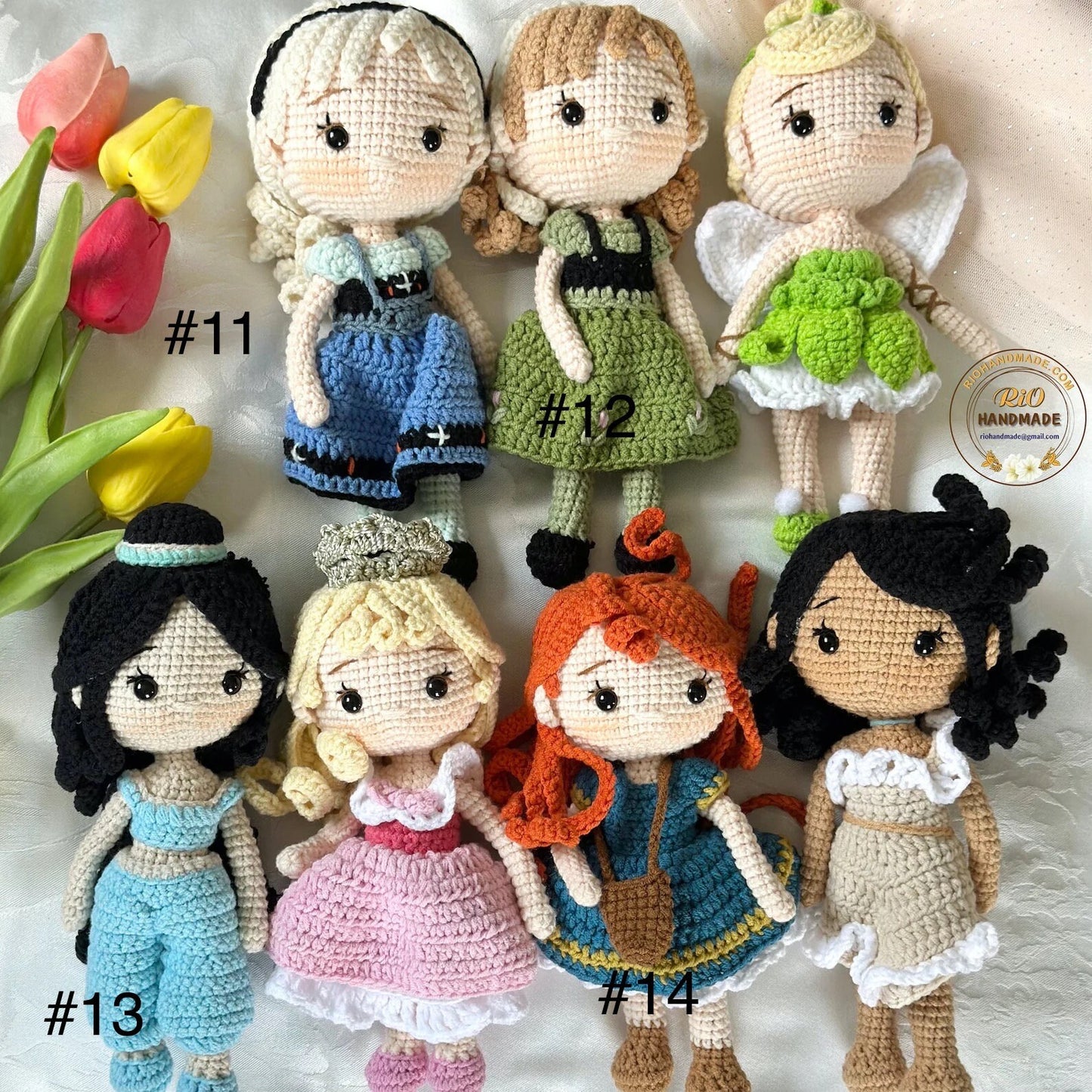 Handmade small crochet doll, amigurumi doll, cute doll, toy for kid, adult hobby