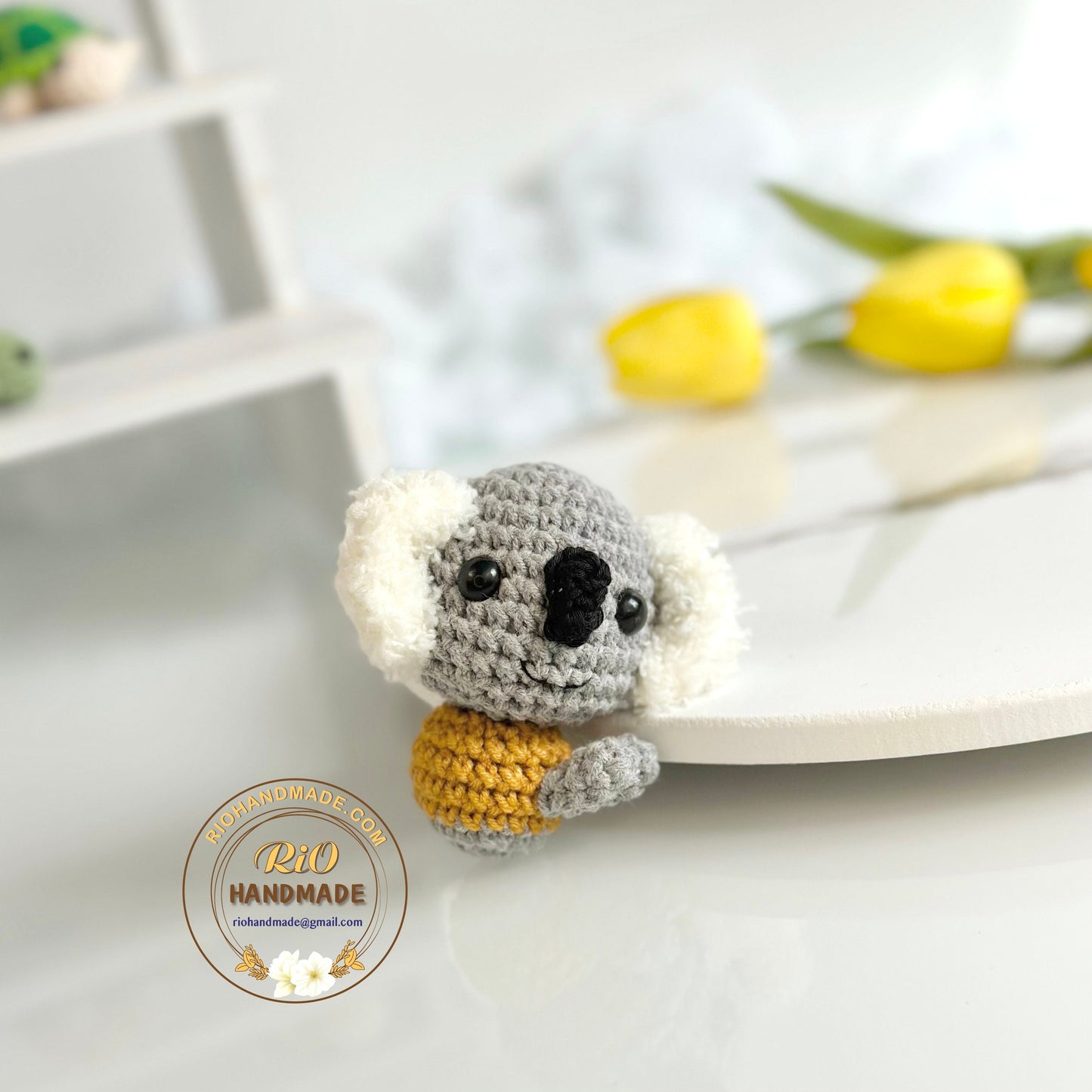 Handmade Koala Crochet Keychain, Cute Koala Keychain, Amigurumi Koala, Cute Gift
