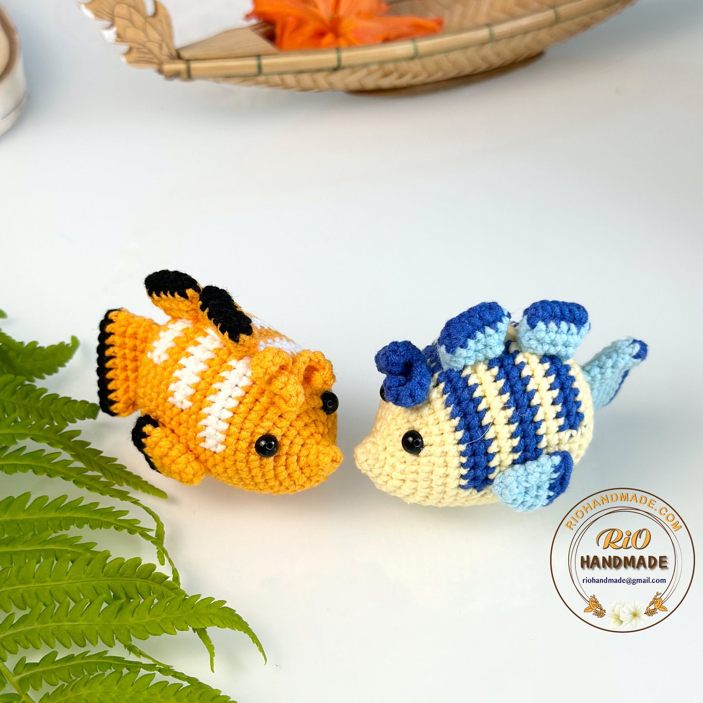 Handmade Fish, Crochet Fish, Amigurumi Fish Keychain, Plushie toy, Cute Gift, Ornament, Car Rear View Hanging