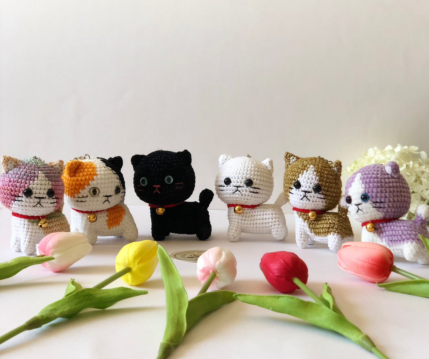 Ready To Ship, Handmade yarn cat crochet, amigurumi cute little cat, home decor, adult hobby, perfect idea for gifts, present
