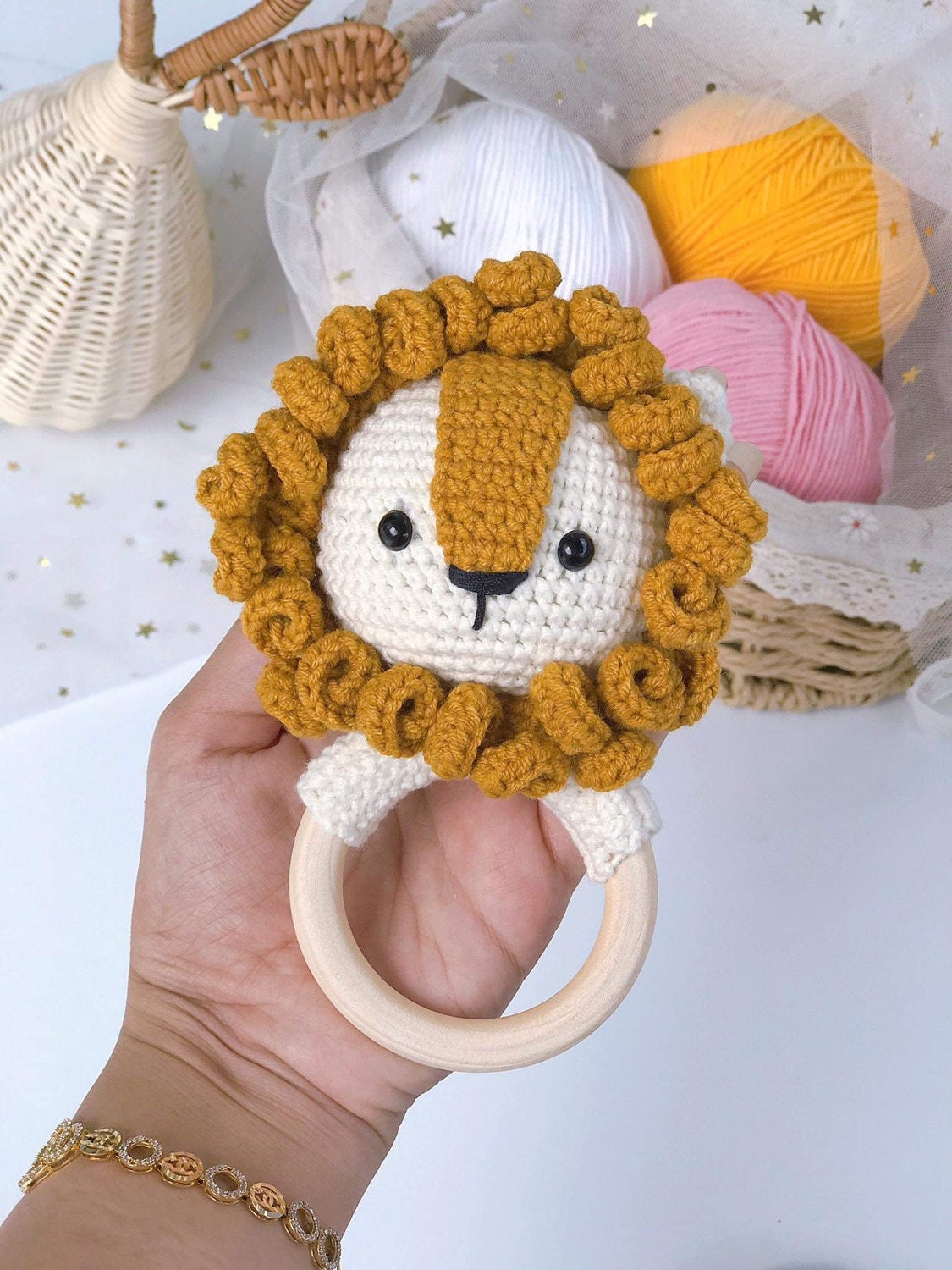 Baby Rattle, Animal Newborn Baby Rattle, Baby Crochet Rattle Gift, Baby Shower Gift