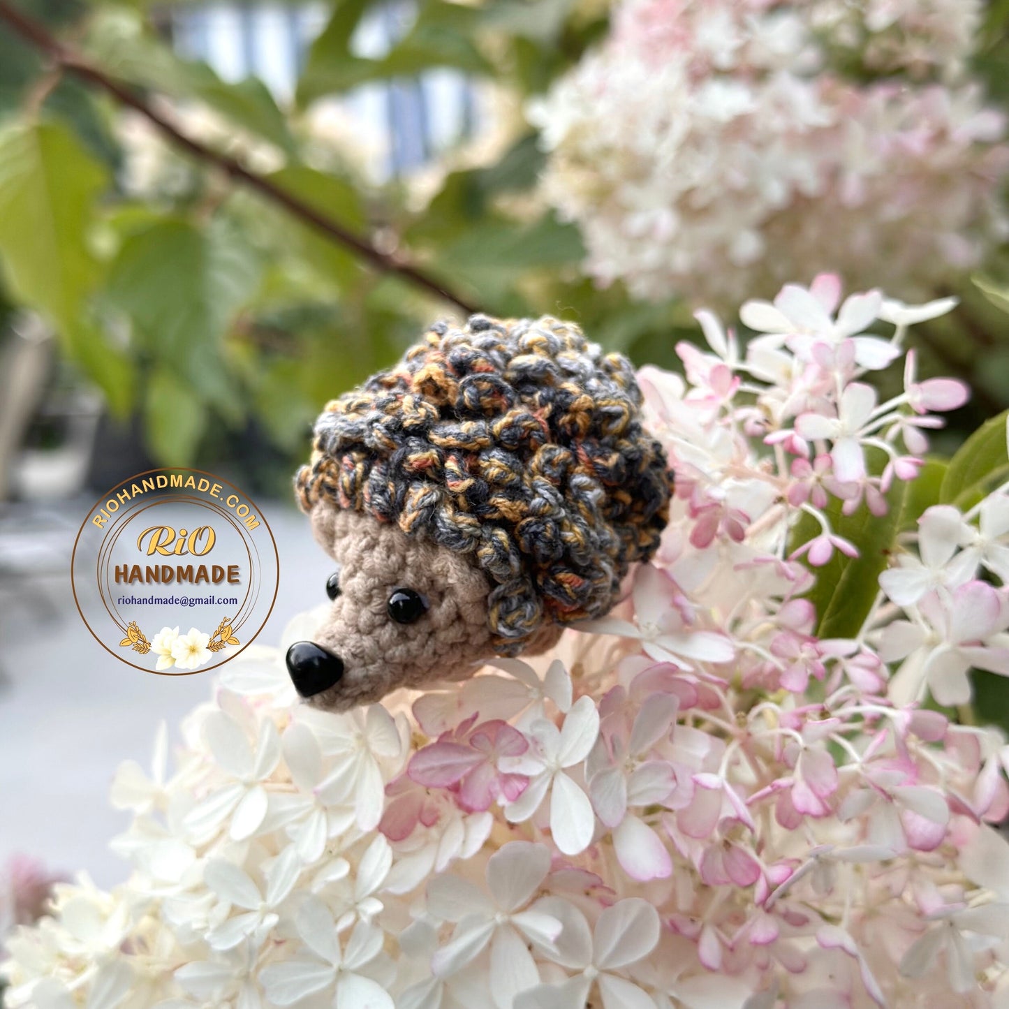 Ready To Ship, Rio Handmade Hedgehog Crochet Keychain, Amigurumi Hedgehog, Cute Gift, Crochet Car Hanging, Crochet Car Accessories