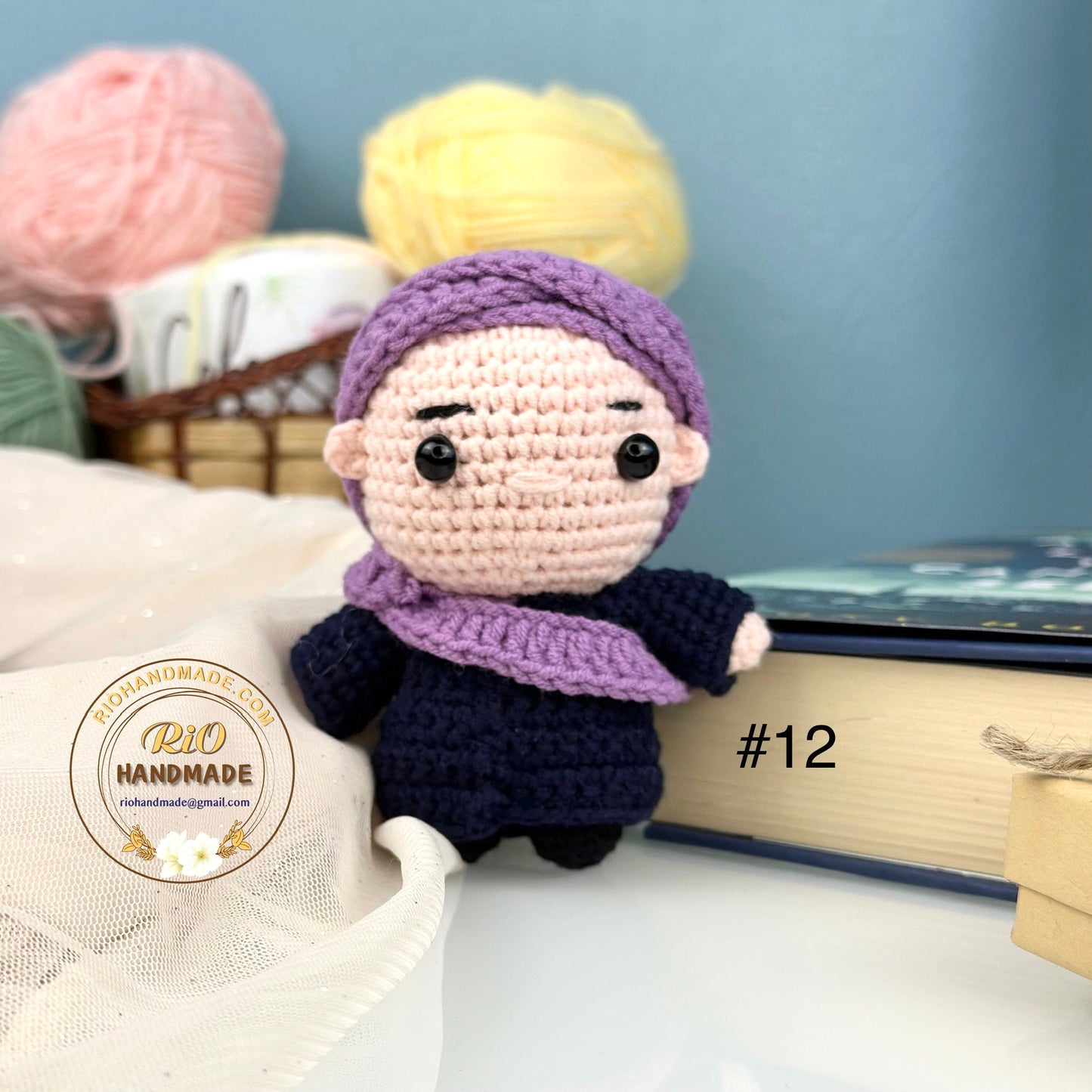 Handmade crocheted doll, Crochet mini doll, Handmade plush doll, Mini custom doll, Cute gift