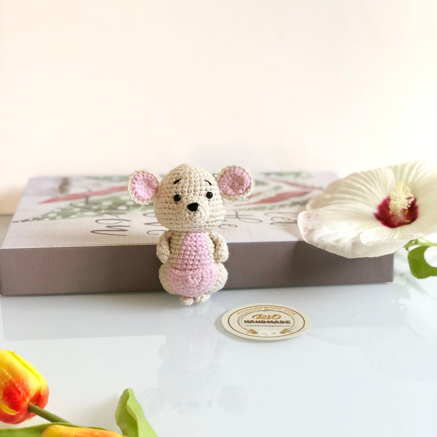 Handmade yarn cotton Winnie the Pooh inspired crochet, crochet animal keychain, amigurumi stuffed, cute, toy for toddler, kid, adult hobby,