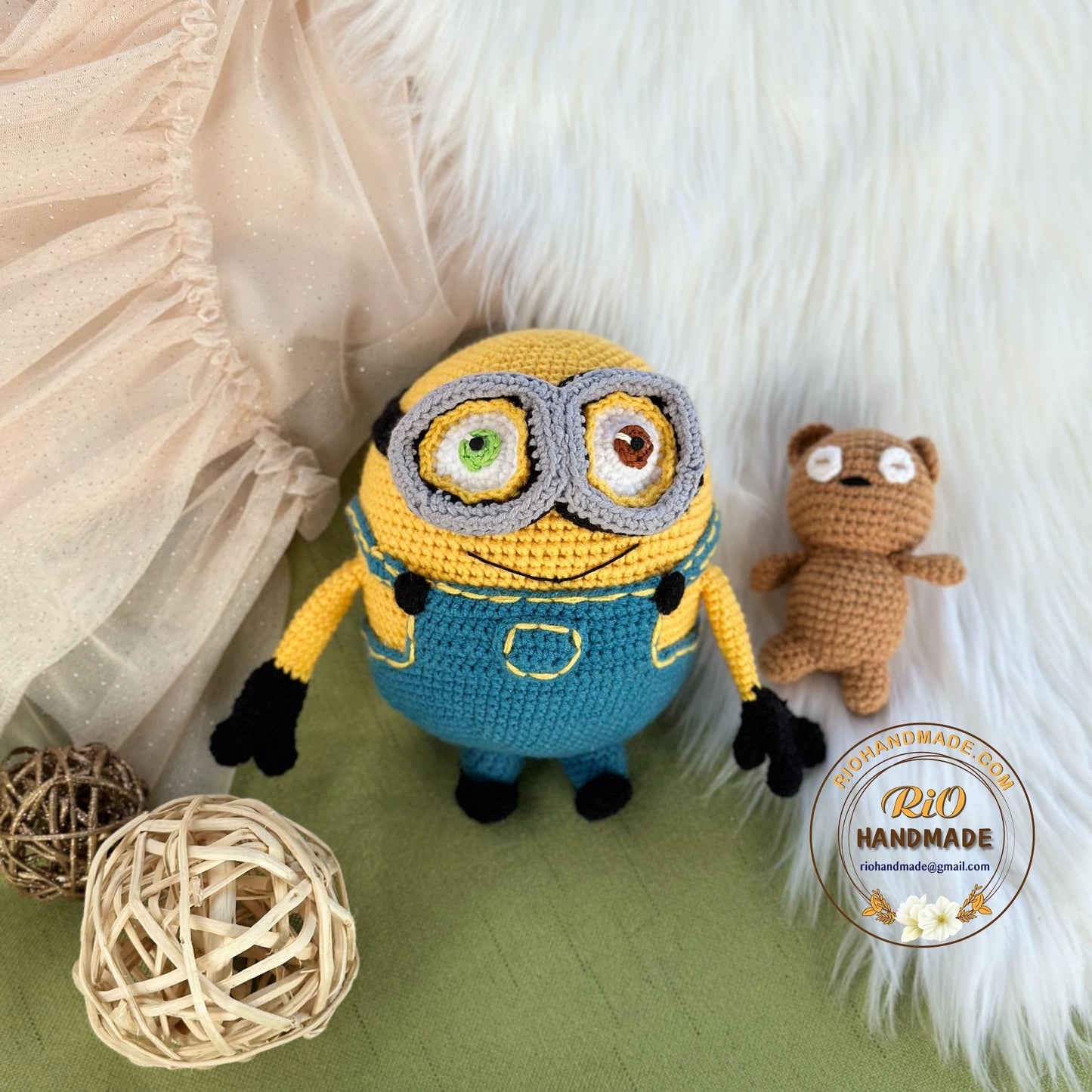 Ready To Ship, Handmade Bob Inspired, Cute Crochet, Amigurumi Bob, Cute Toy For Baby, Toddler, Kid, Adult Hobby