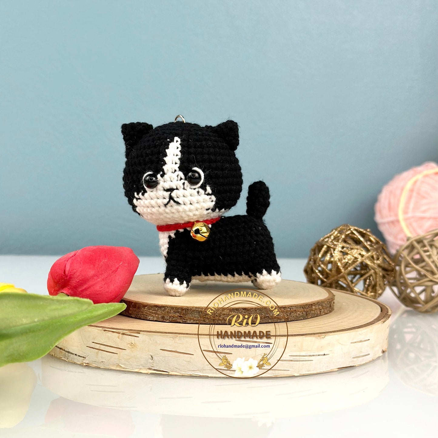 Ready To Ship, Handmade yarn cat crochet, amigurumi cute little cat, home decor, adult hobby, perfect idea for gifts, present