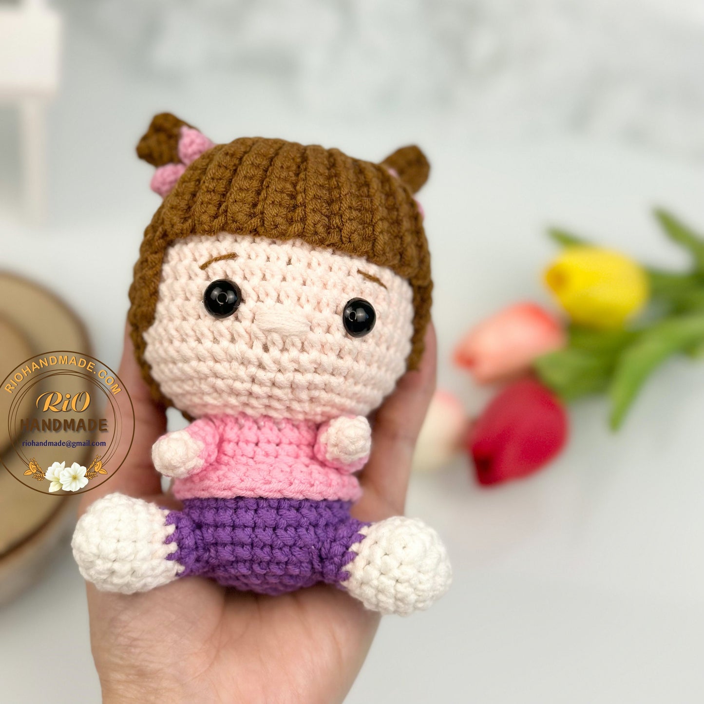 Handmade crochet doll, amigurumi doll, plushie toy, cute gift