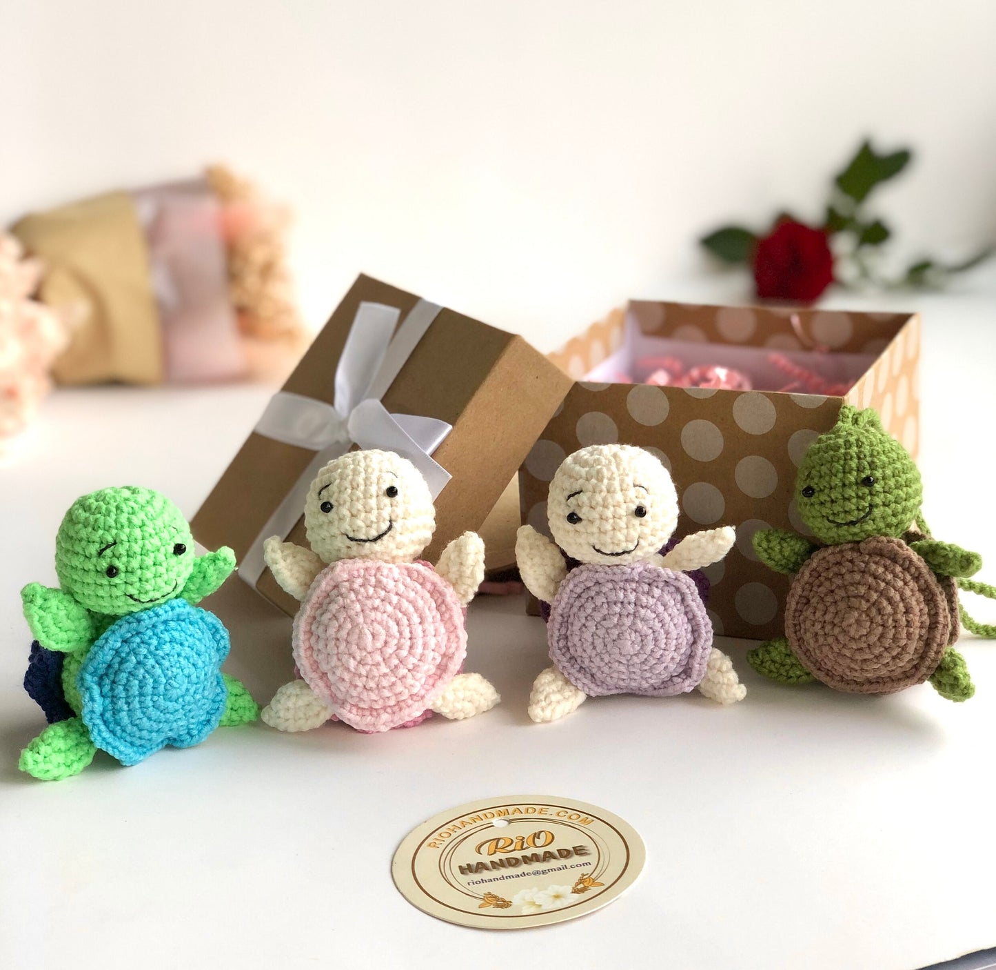 Handmade fun turtle crochet car charm, amigurumi, plushie toy, hanging, keychain
