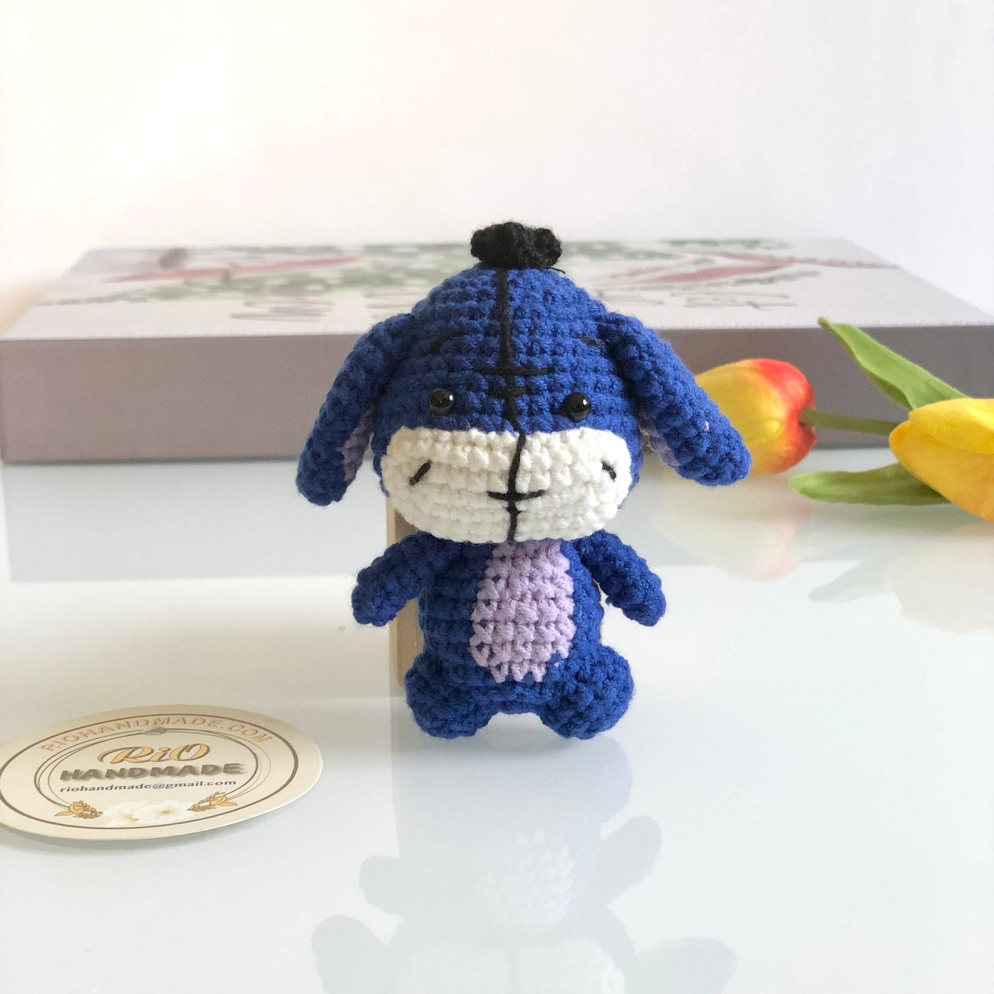 Handmade yarn cotton Winnie the Pooh inspired crochet, crochet animal keychain, amigurumi stuffed, cute, toy for toddler, kid, adult hobby,