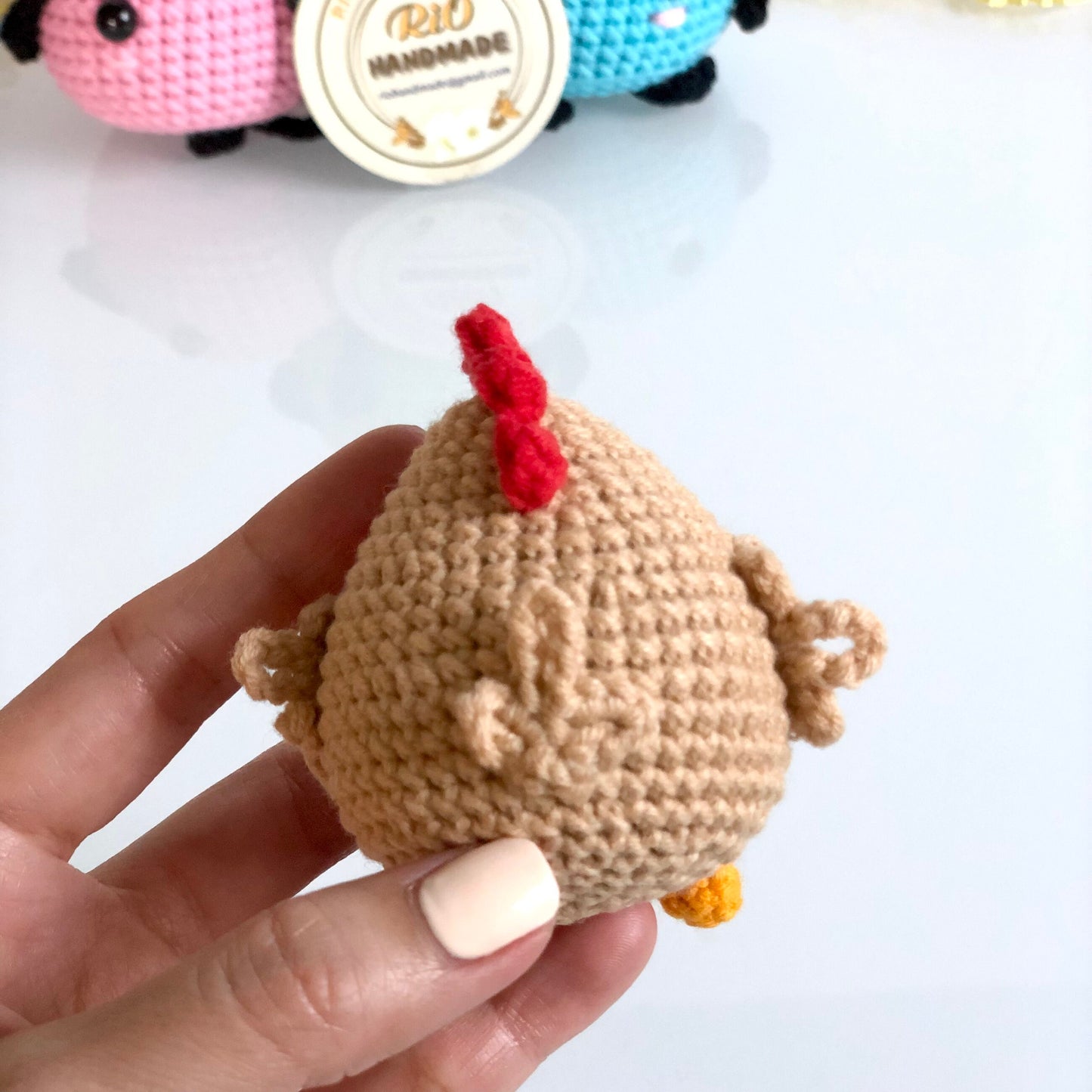 Handmade yarn cotton Chicken crochet, amigurumi Chicken, Chicken stuffed, Chicken Inspired Plush, kid toy, adult hobby,