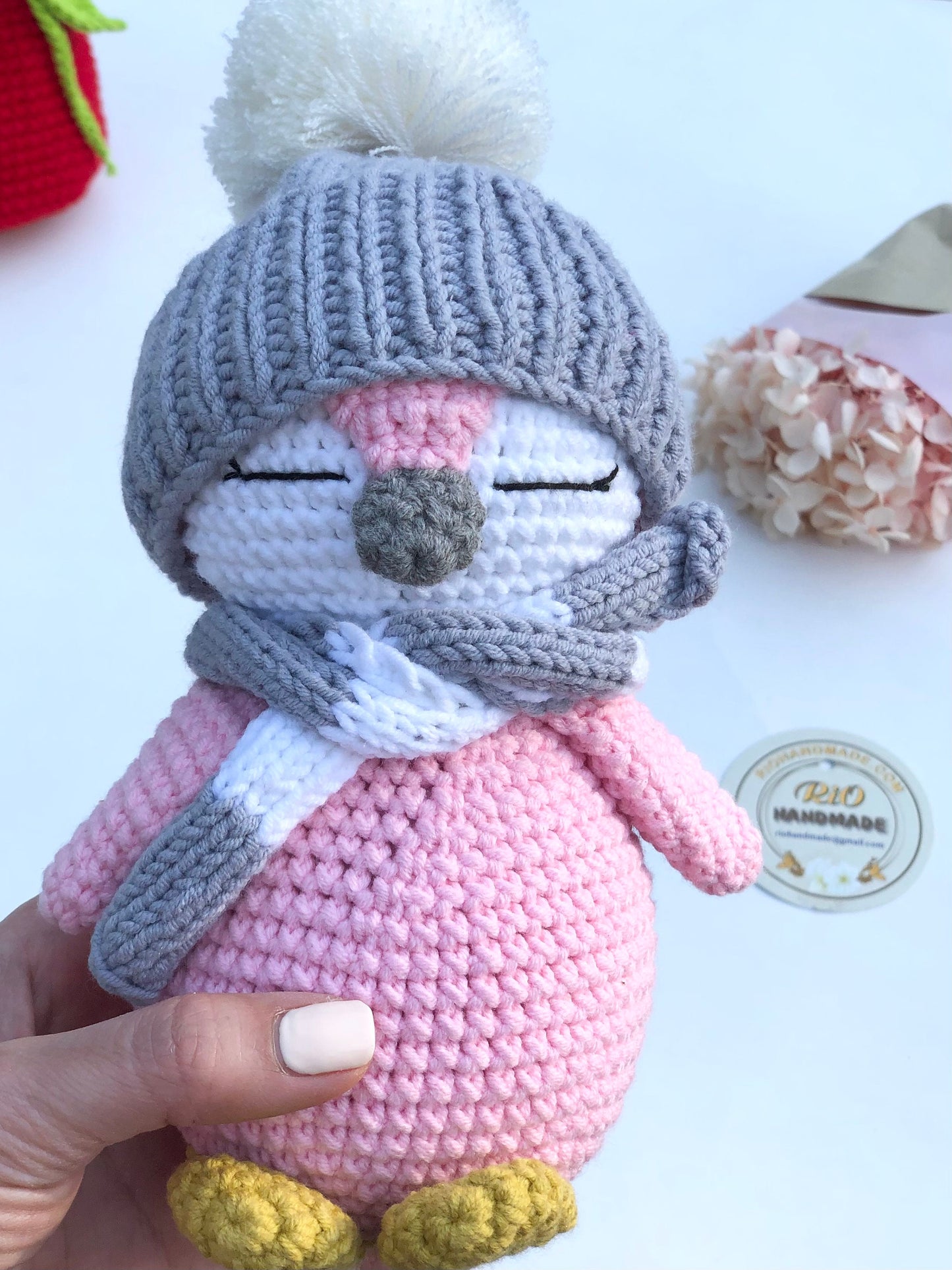 Handmade penguin, crochet penguin, amigurumi, cute, soft toy for baby, toddler, kid, adult hobby