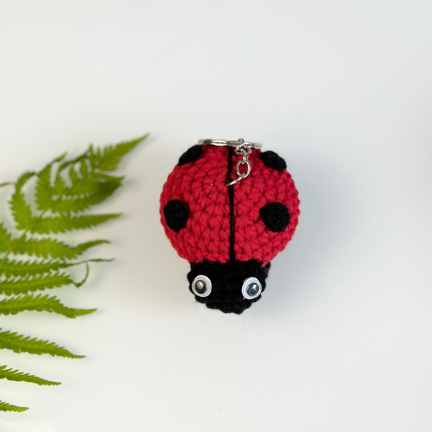 Rio Handmade Ladybug crochet keychain, mirror charm, crochet ladybug, amigurumi, cute toy, gift