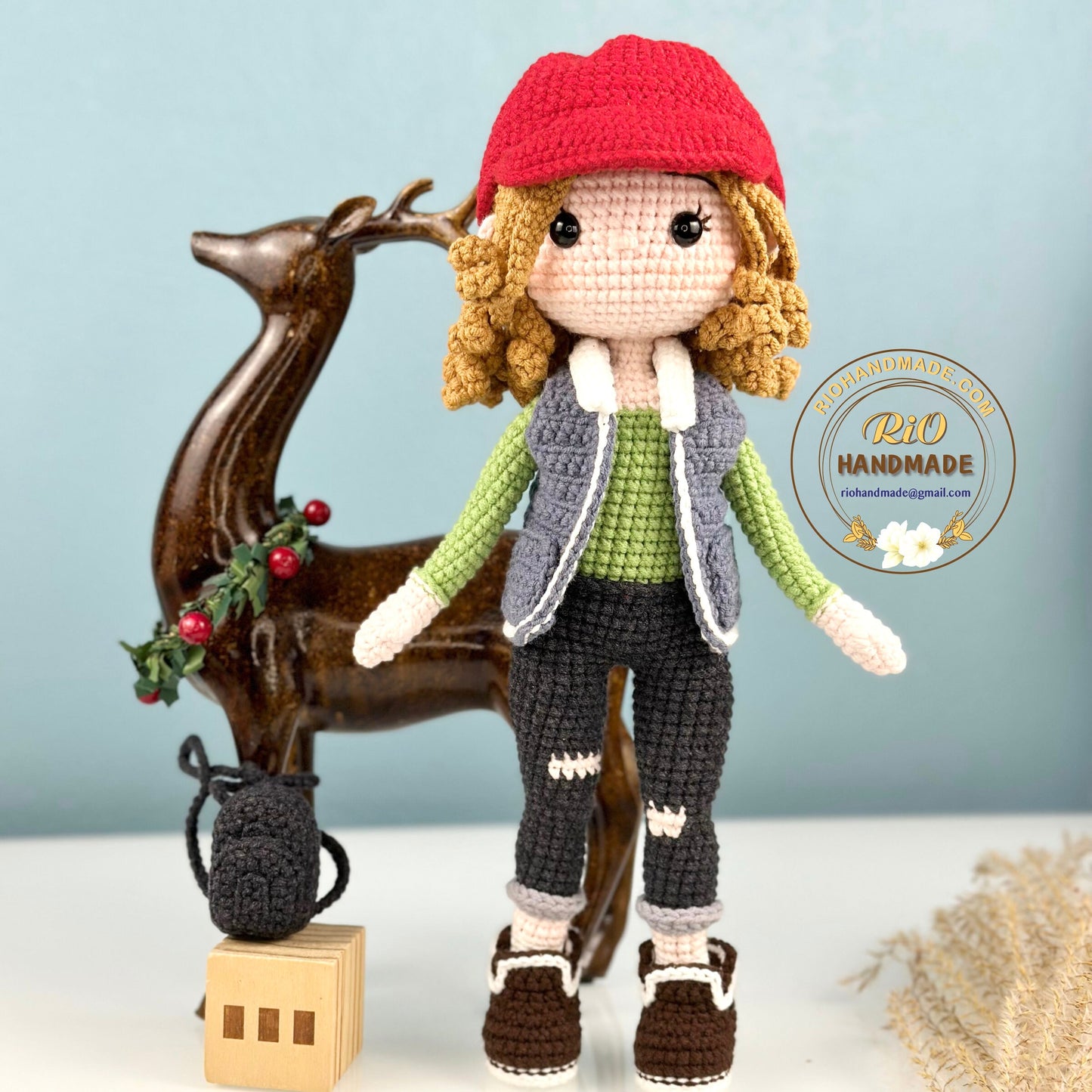 Ready To Ship Crochet doll with outfits, handmade doll, handmade yarn cotton doll crochet, amigurumi, cute, toddler, kid, adult hobby