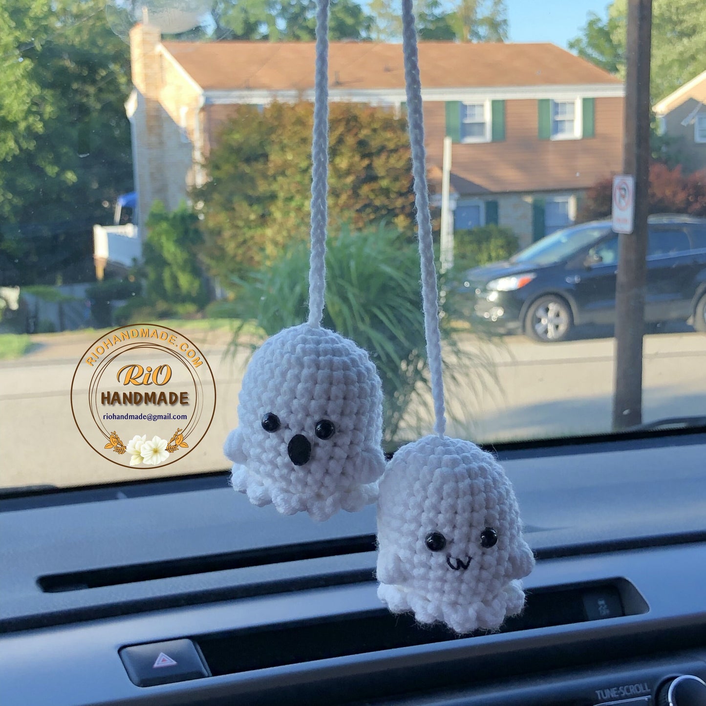 Handmade crochet hanging, car rearview mirror charm crochet amigurumi, plushie toy, cute gift, car hanging accessory