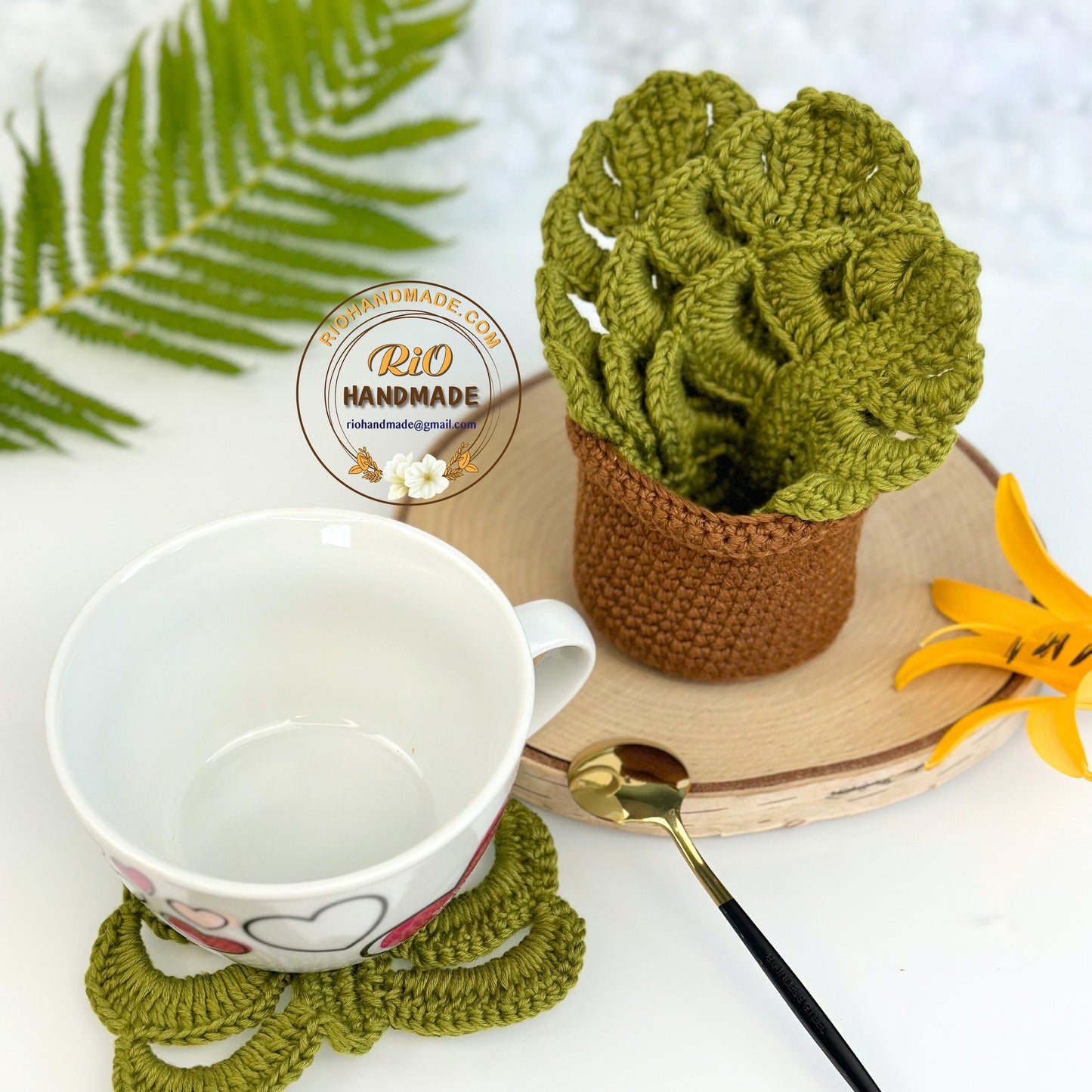 Crochet Monstera Leaf Coaster, Monstera Leaf Coaster Set, Housewarming Gift, Home Decor, Gift For Mom, Gift For Teacher,TikTok Viral