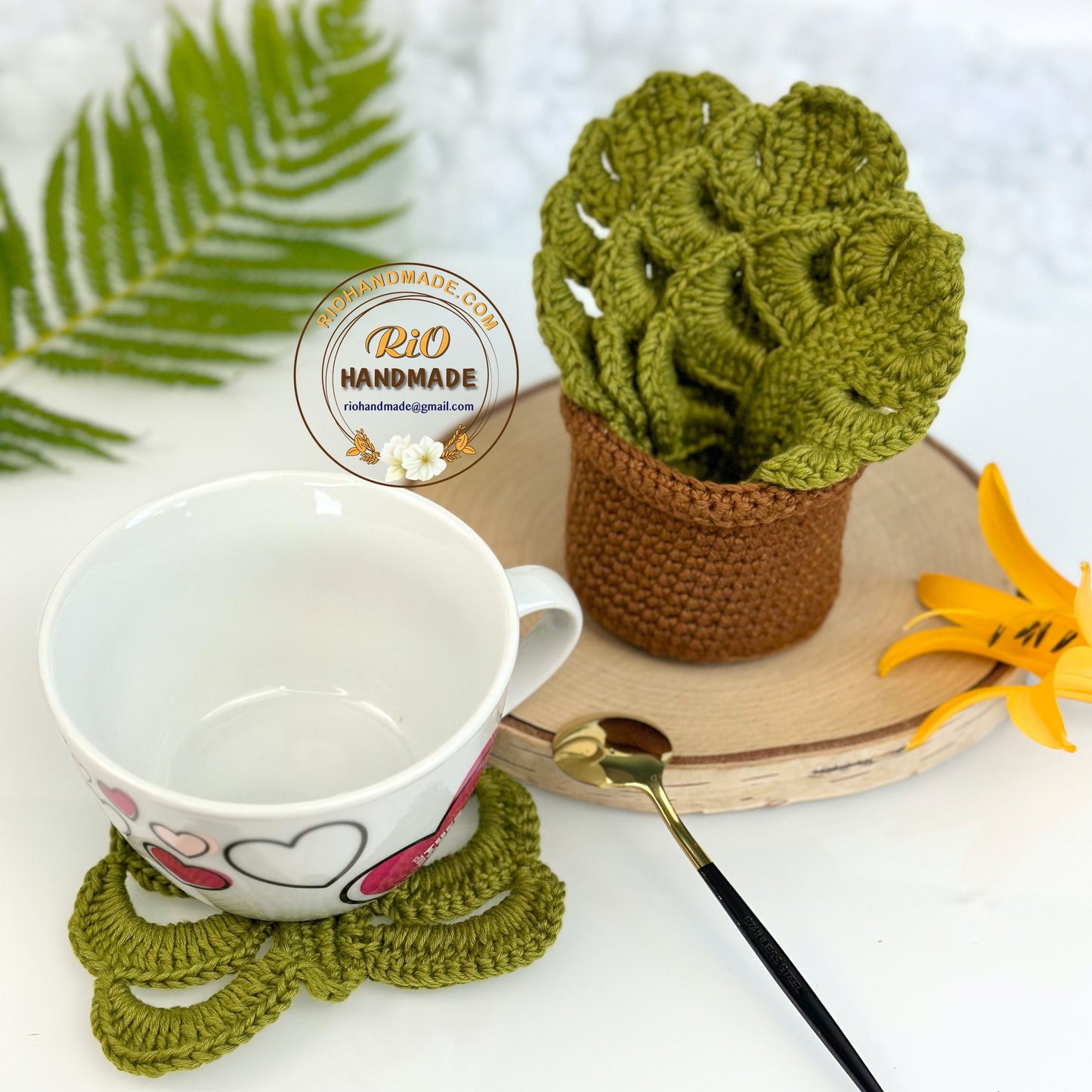 Crochet Monstera Leaf Coaster, Monstera Leaf Coaster Set, Housewarming Gift, Home Decor, Gift For Mom, Gift For Teacher,TikTok Viral