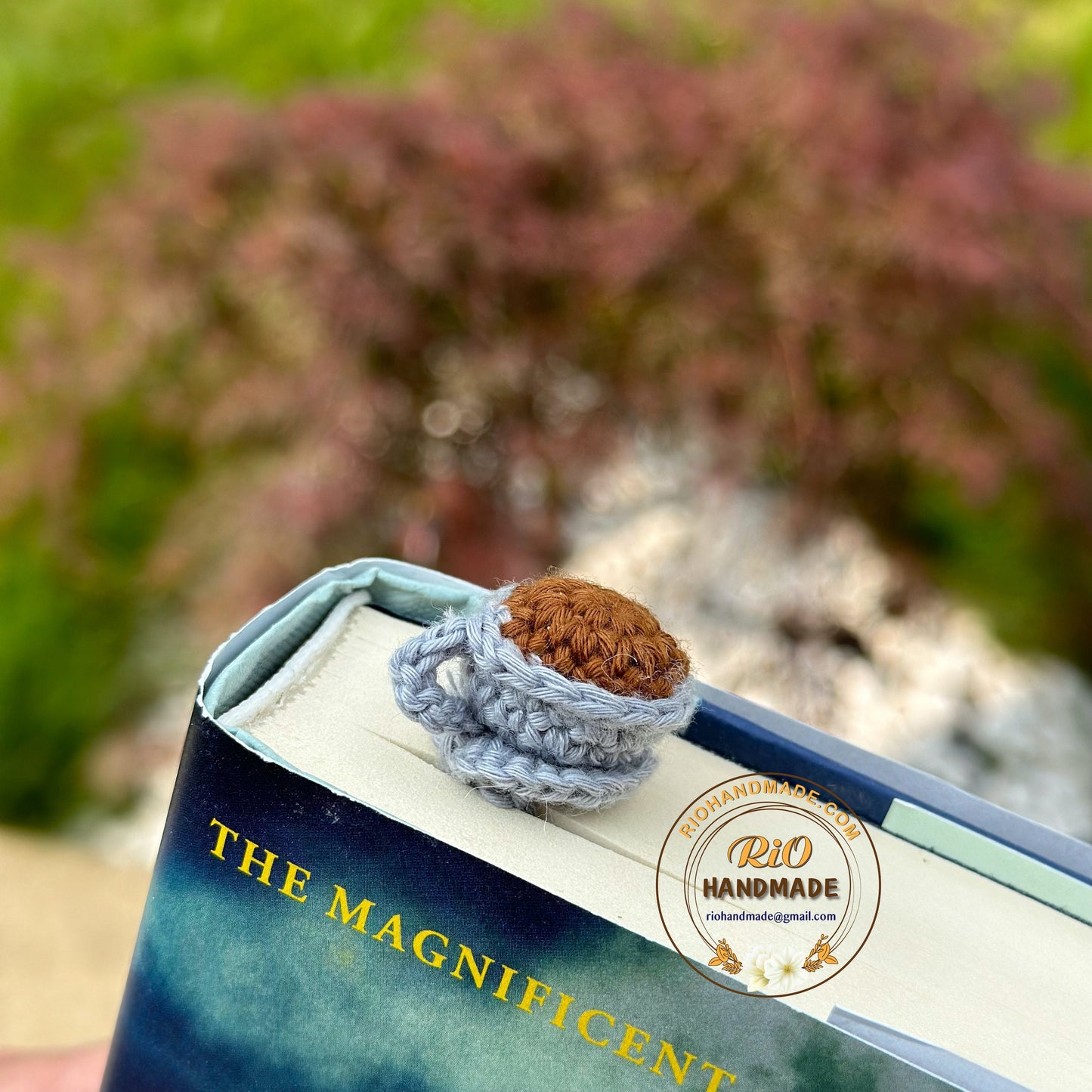 Ready To Ship, Rio Handmade Crochet Teacup Bookmark, Gift For Teacher, Gift For Tea Lovers, Teacup Bookmark