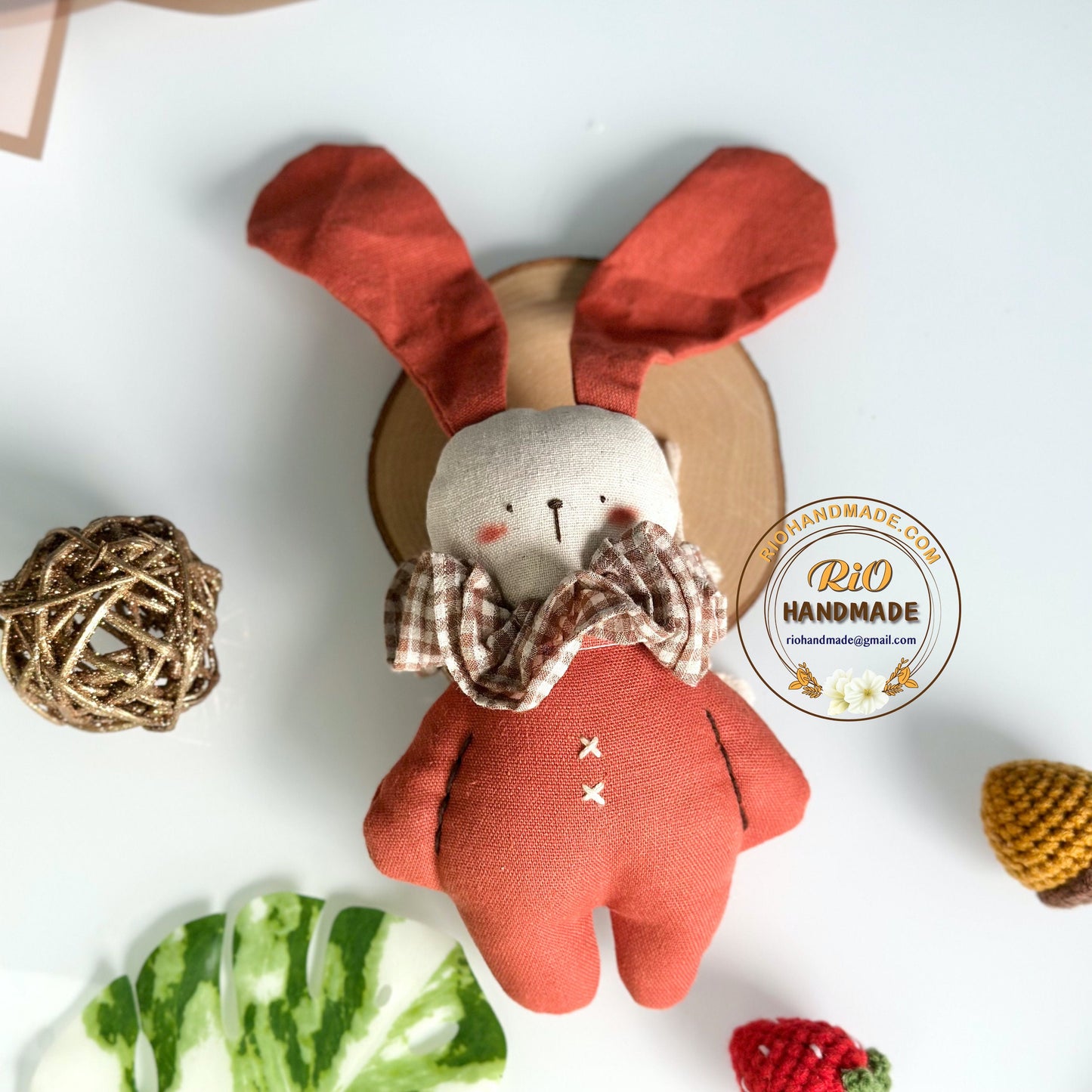 Ready To Ship, Rio Handmade Linen Bunny, Easter Present, Nursery Decor Stuffed, Linen Baby Toy, Soft Toy For Baby, Toddler, Kid, Adult Hobby