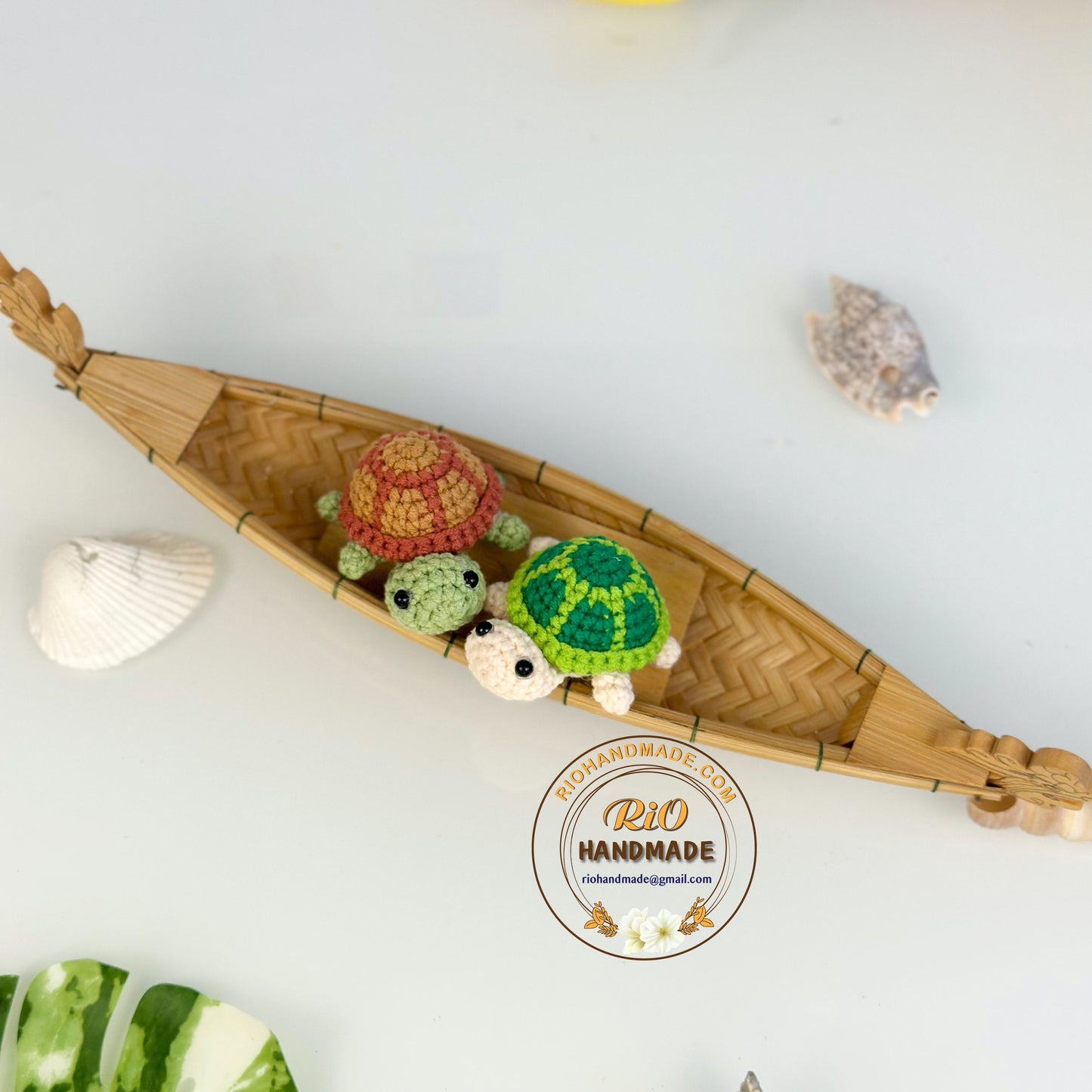 Rio Handmade Turtle Crochet Keychain, Amigurumi Turtle, Cute Gift