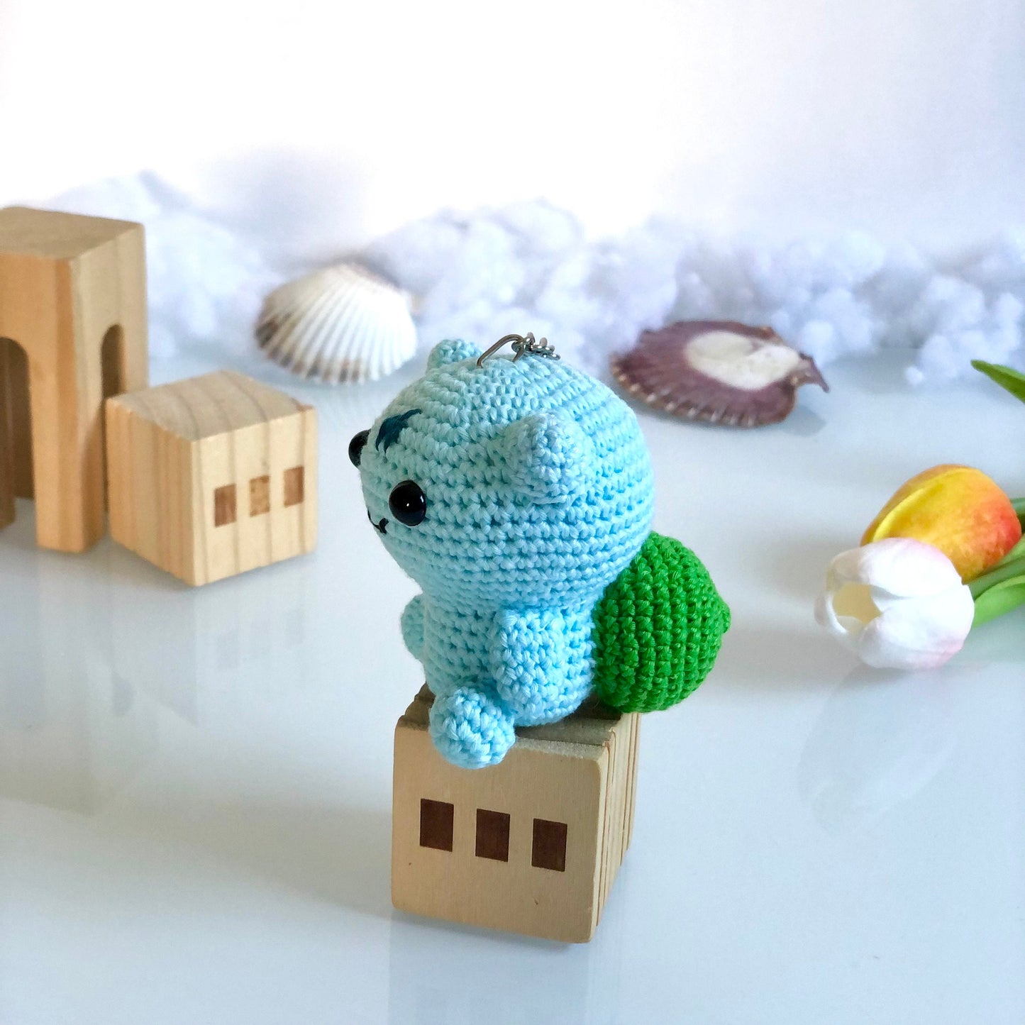 Handmade Crochet Keychain, Amigurumi Animal, Gift for Kids, Car Charm, Gift for Adults