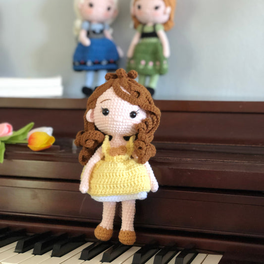 Handmade Princess Inspired Doll Crochet, Cute Princess, Amigurumi Princess Doll, Soft Toy For Baby, Kid, Adult Hobby