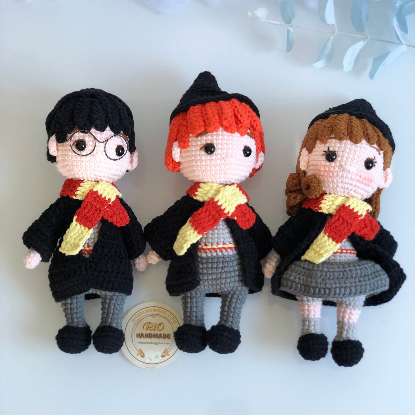 Handmade yarn cotton animator Harry inspired doll crochet, amigurumi doll, cute, toy for kid, adult hobby
