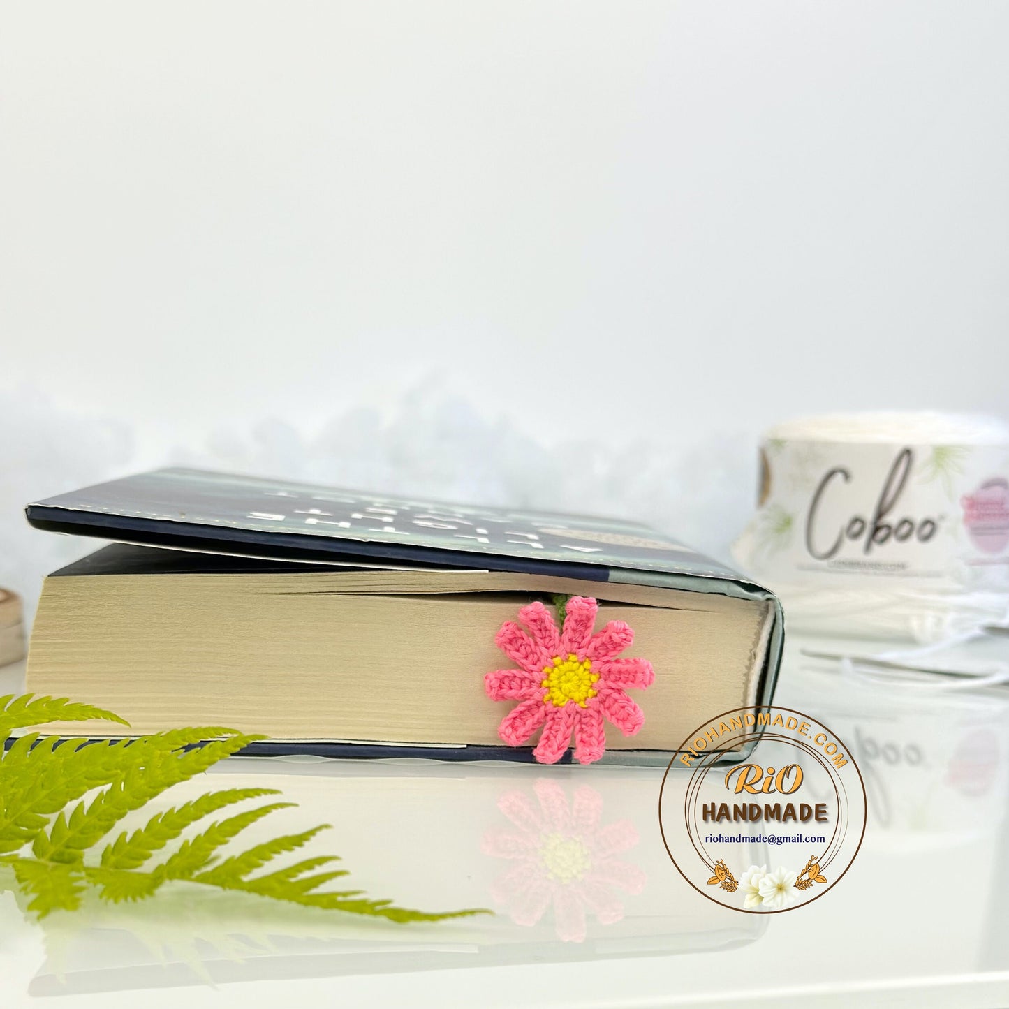 Ready To Ship, Rio Handmade Crochet Flower Bookmark, Gift For Teacher,Gift For Mom, Daisy Bookmark