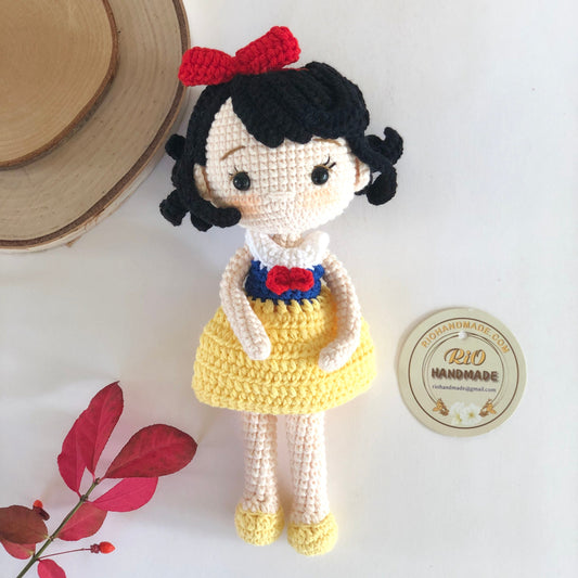 Handmade Princess Inspired Doll Crochet, Cute Princess, Amigurumi Princess Doll, Soft Toy For Baby, Kid, Adult Hobby