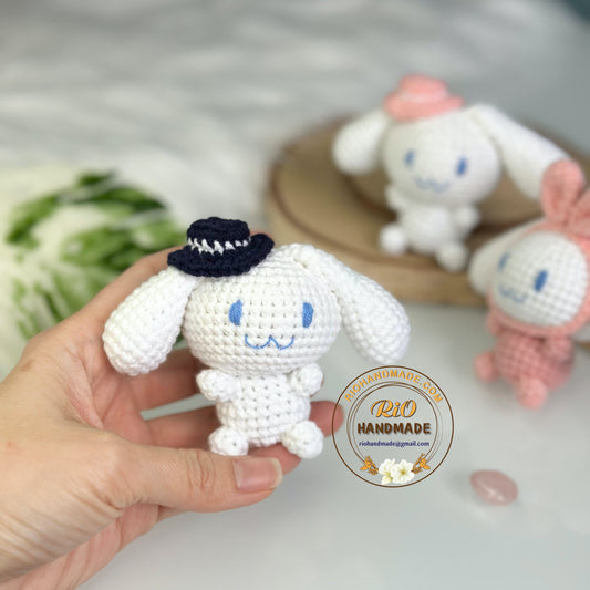 Ready To Ship, Handmade White Puppy Crochet, Amigurumi , Cute Puppy, adult hobby