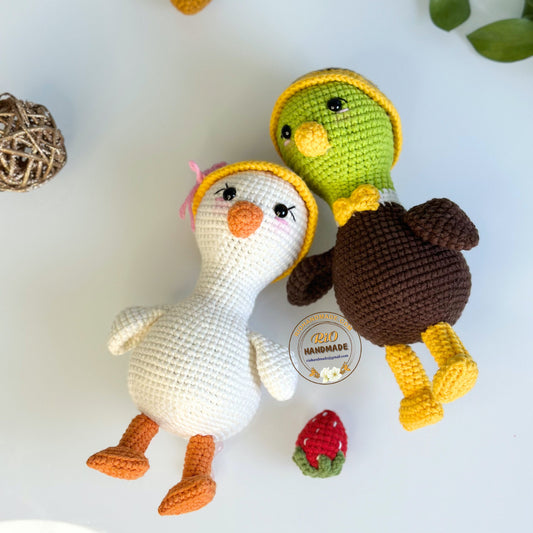 Ready To Ship, Rio Handmade, Cute Ducking Crochet, Duck Plushie, Crochet Mallard Duck, Toy For Baby, Kid