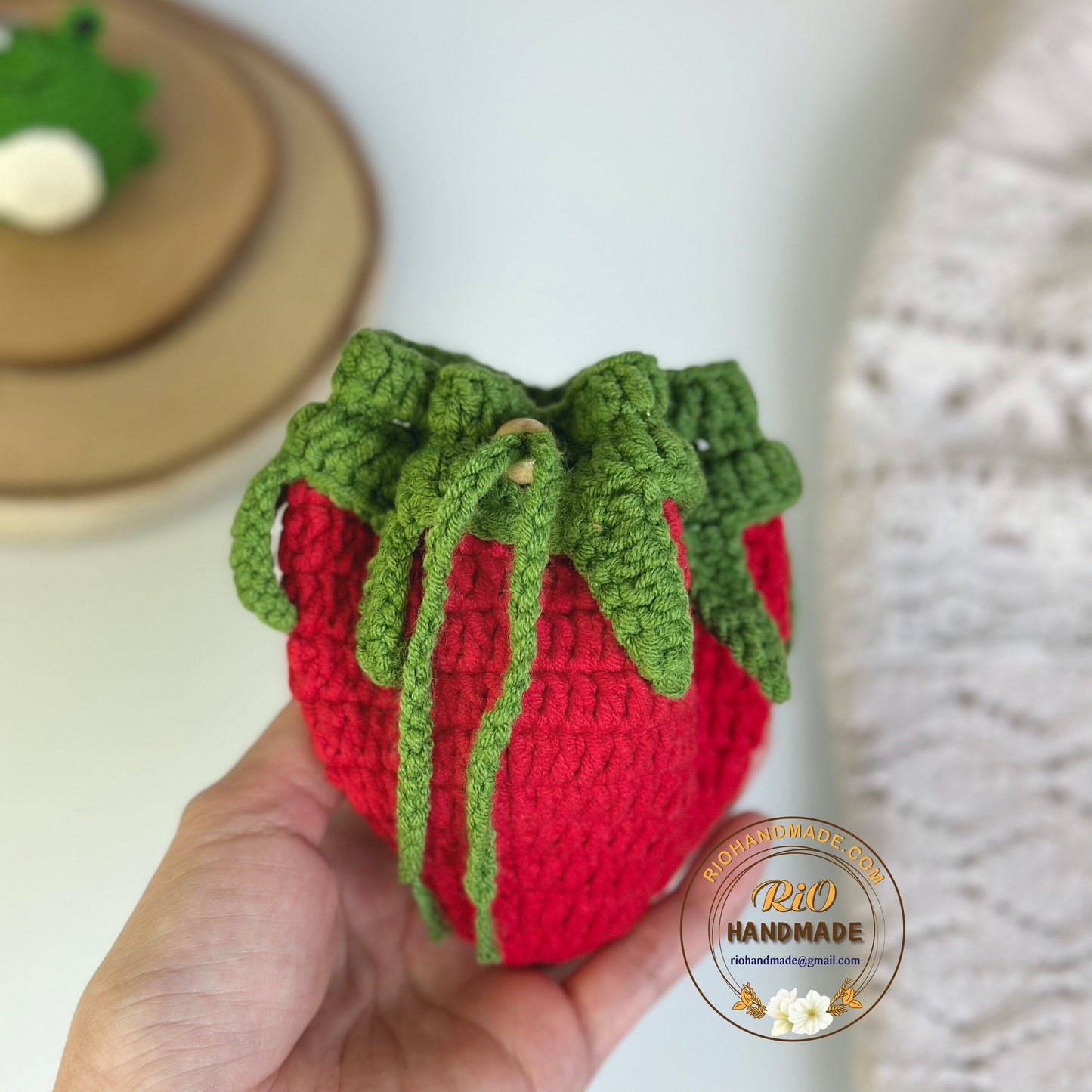 Rio Handmade Fruit Pouch, Crochet Fruit Pouch, Fruit Purse, Cute Small Coin Bag, Daily Pouch