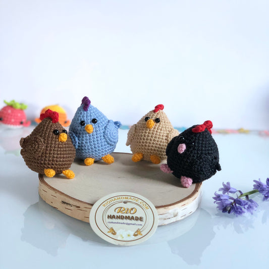 Handmade yarn cotton Chicken crochet, amigurumi Chicken, Chicken stuffed, Chicken Inspired Plush, kid toy, adult hobby,