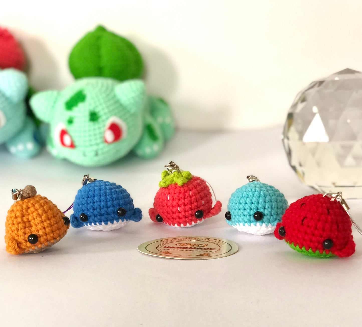 Handmade whale crochet keychain, Cute themed whale keychain, amigurumi, plushie toy, gift