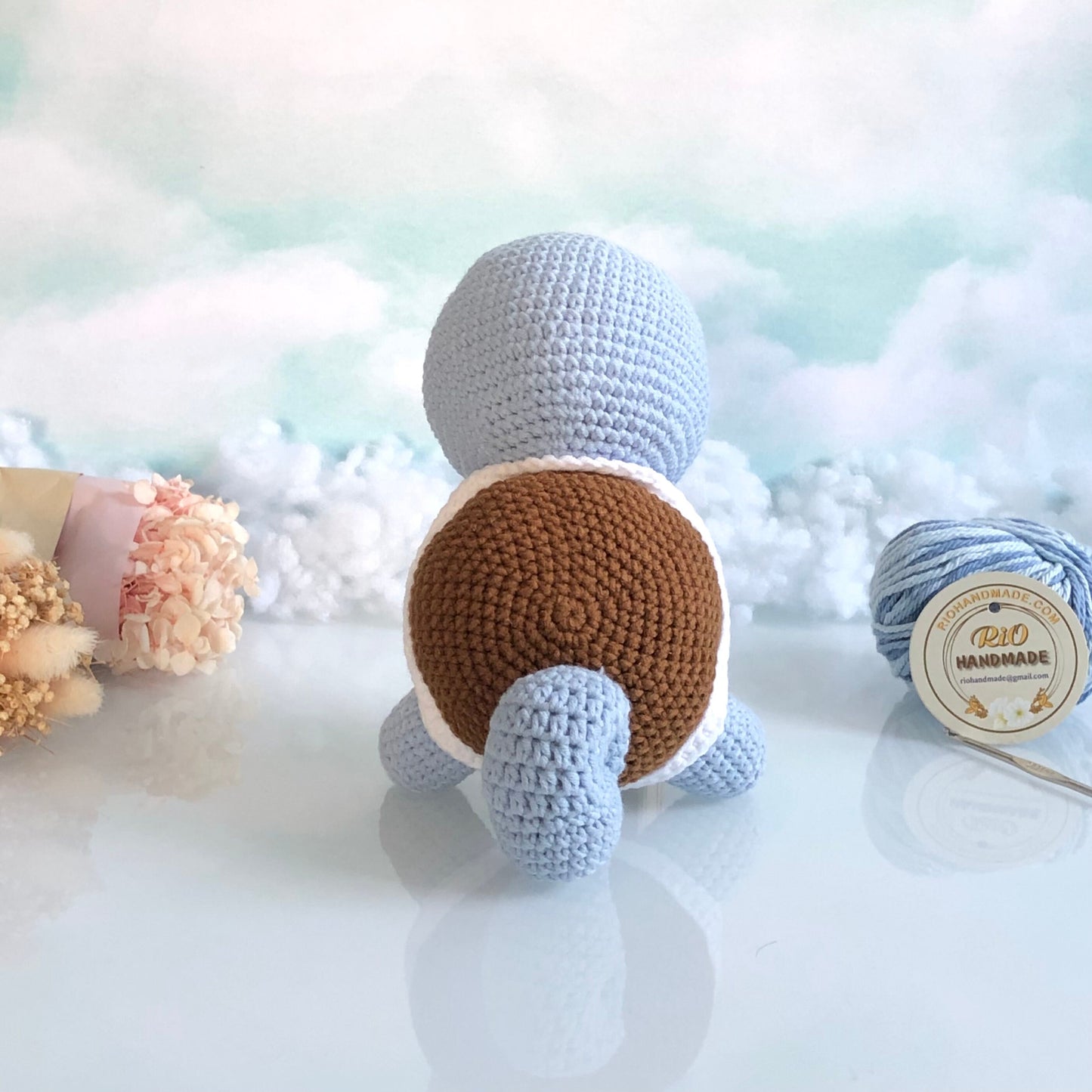 Handmade Turtle with ball inspired, Crochet Turtle,  Amigurumi Toy, cute, toddler, kid, adult hobby