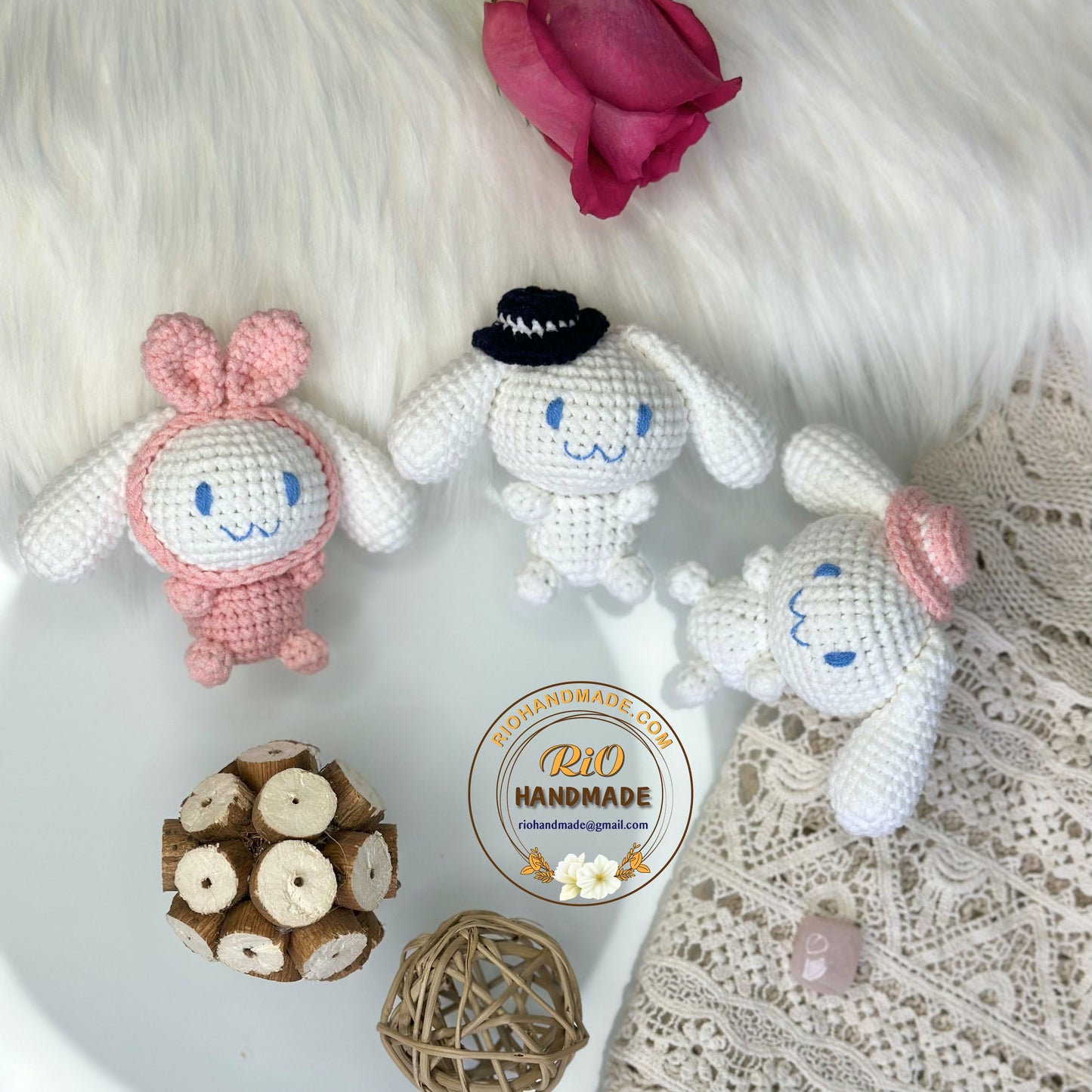 Ready To Ship, Handmade White Puppy Crochet, Amigurumi , Cute Puppy, adult hobby