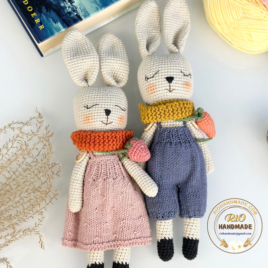 Ready To Ship, Handmade  bunny crochet, amigurumi bunny plushie, cute stuffed, soft toy for baby, toddler, adult hobby, Baby shower gift