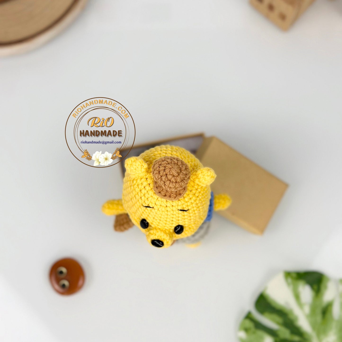 Handmade Yarn Cotton Bear Inspired Crochet, Amigurumi stuffed, Cute Toy For Kid, Adult Hobby,