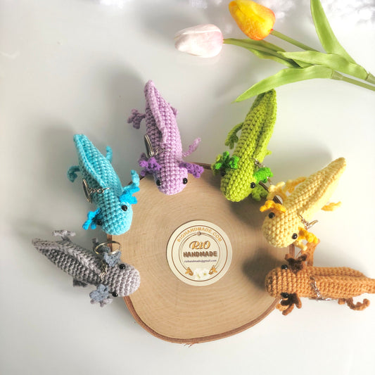 Handmade Axolotl, crochet Axolotl, amigurumi, plushie toy, gift, ornament