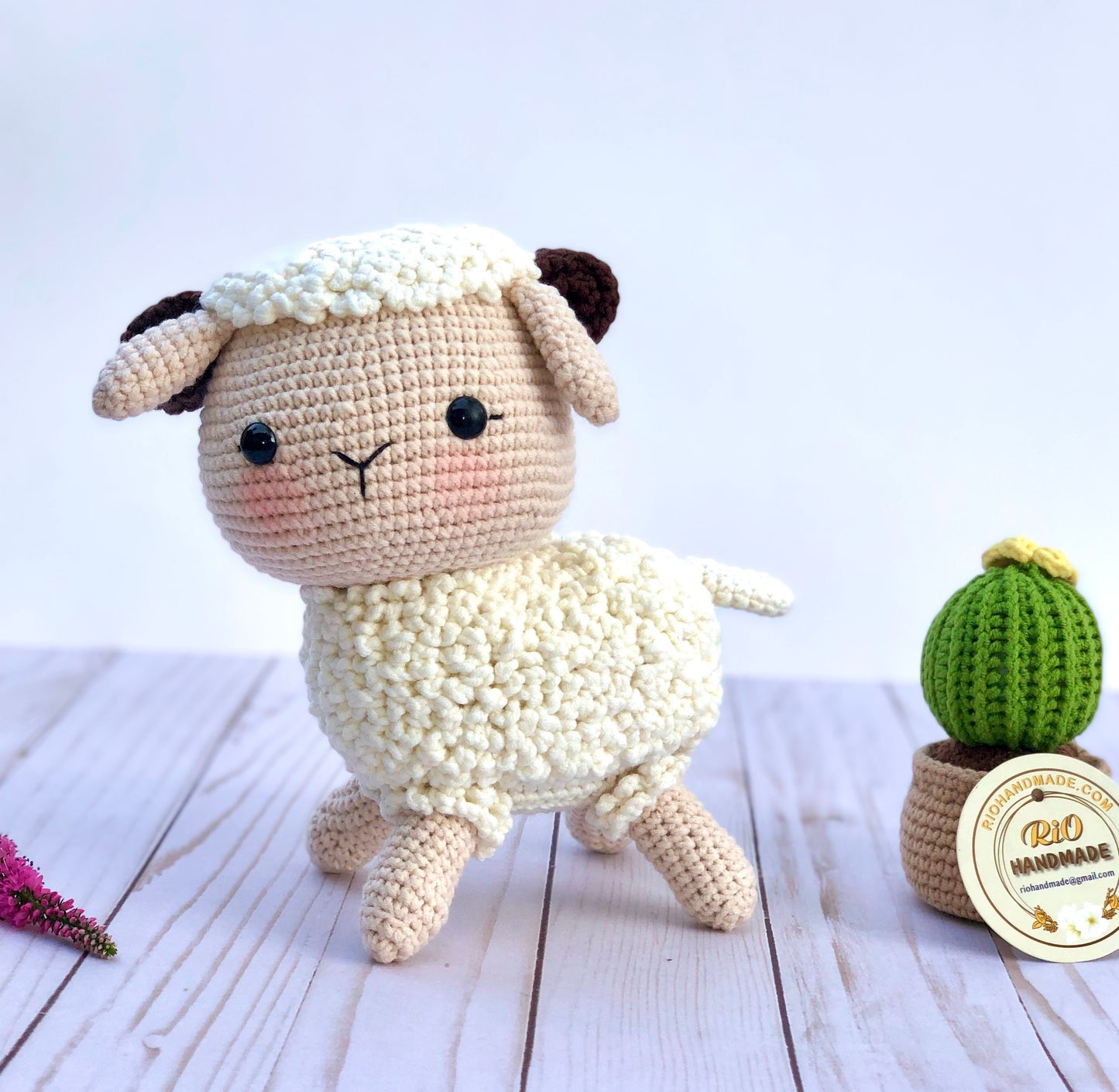 Handmade Sheep crochet doll, Amigurumi Sheep, Nursery Sheep decor
