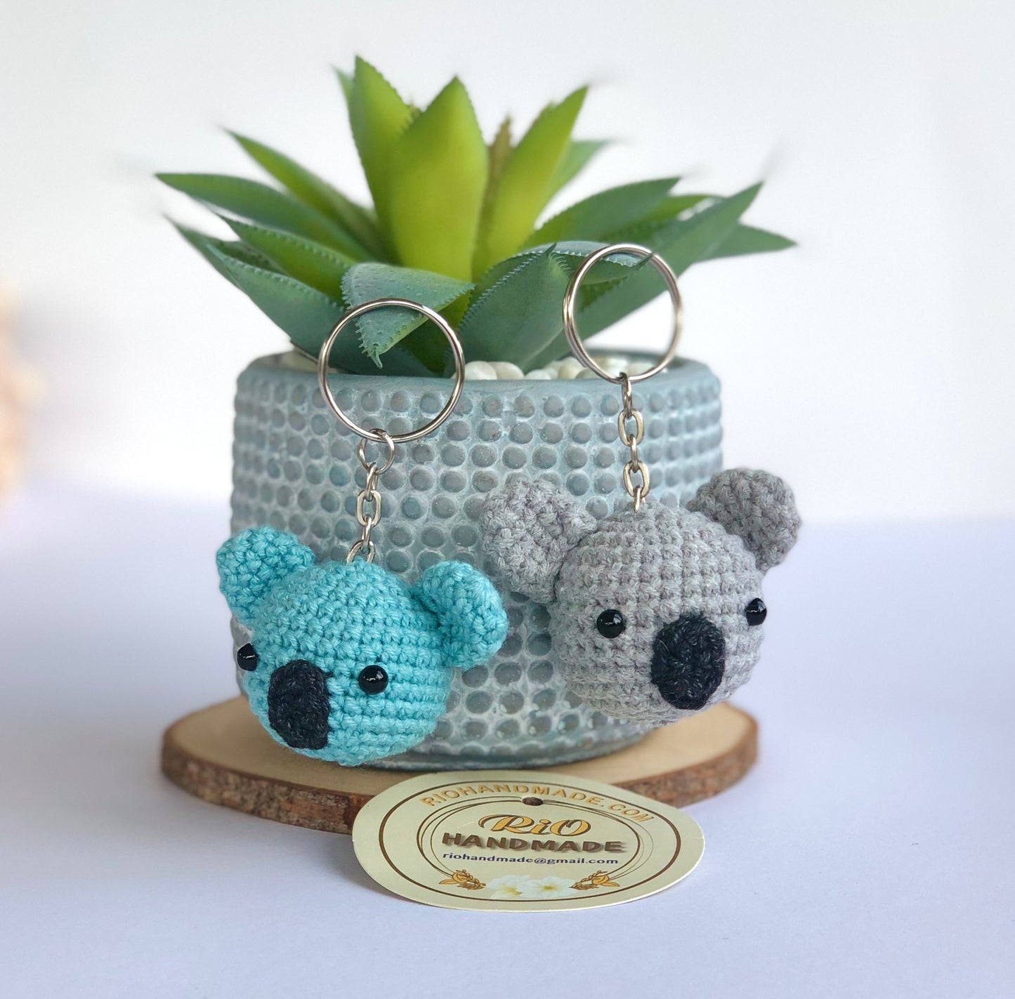 Handmade koala crochet keychain, Cute koala keychain, amigurumi, plushie toy, gift